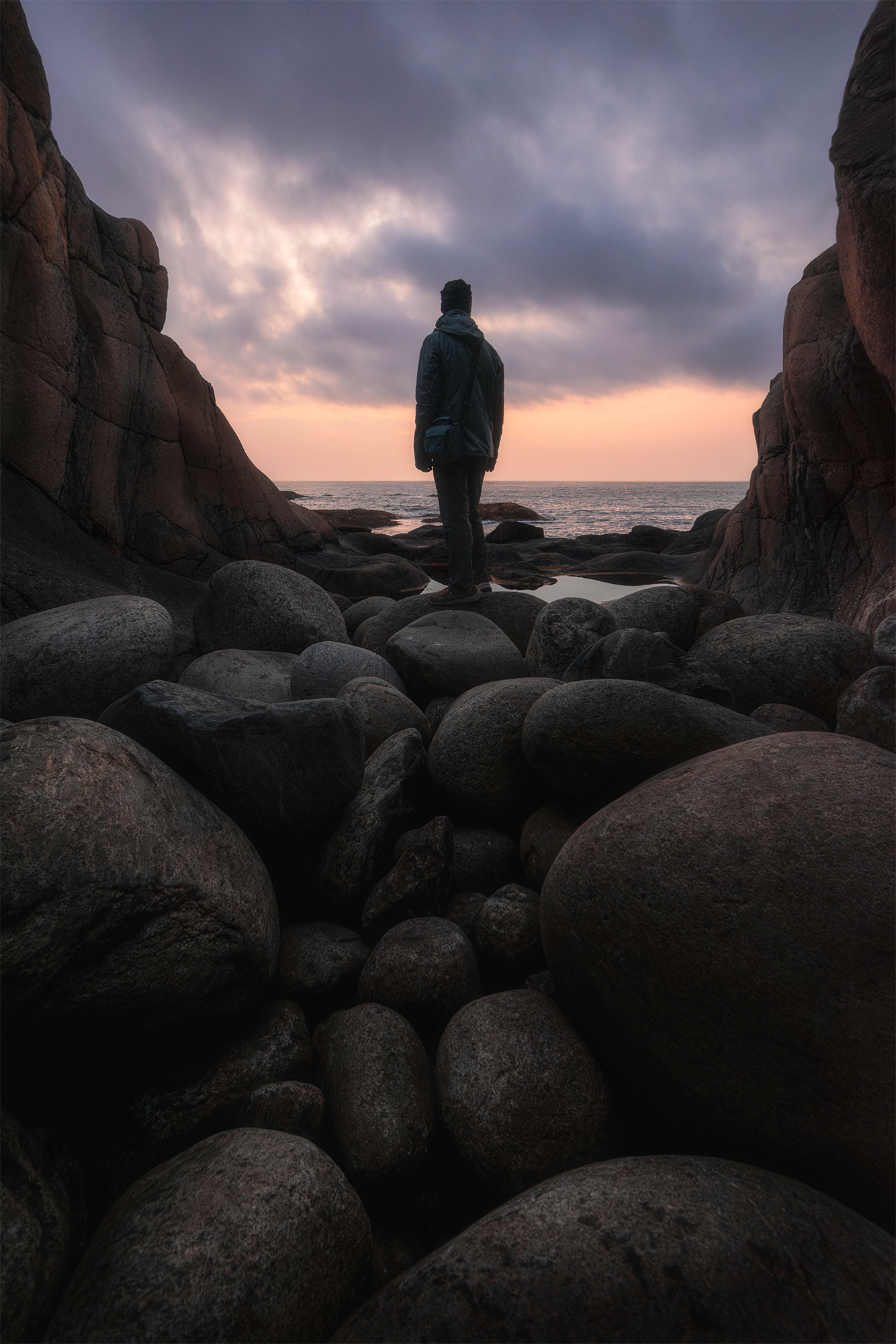 териберка, море, закат, скалы, кольский, север, Растворов Игорь