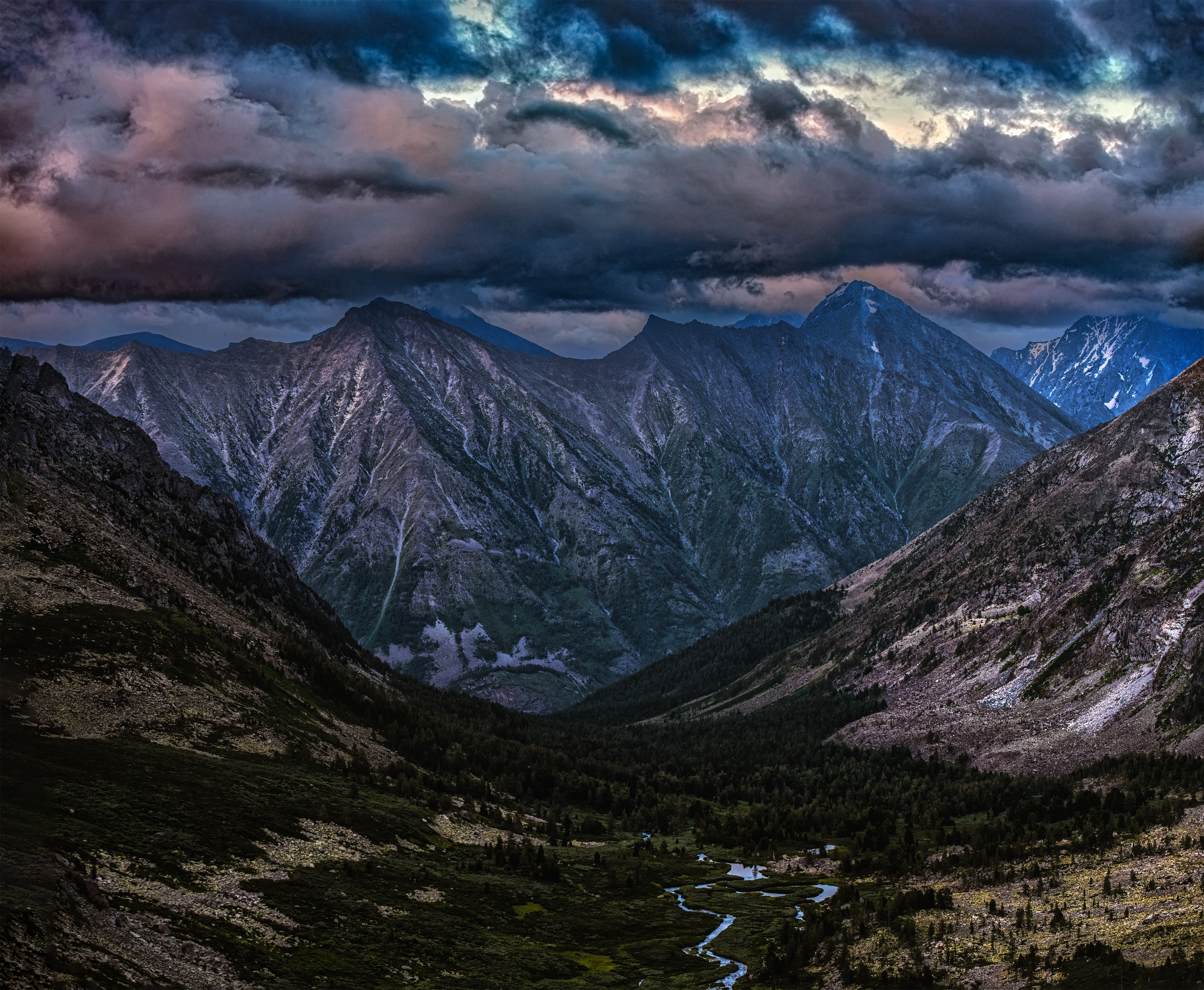 алтай, катунский хребет, вечер, небо, Усанин Максим