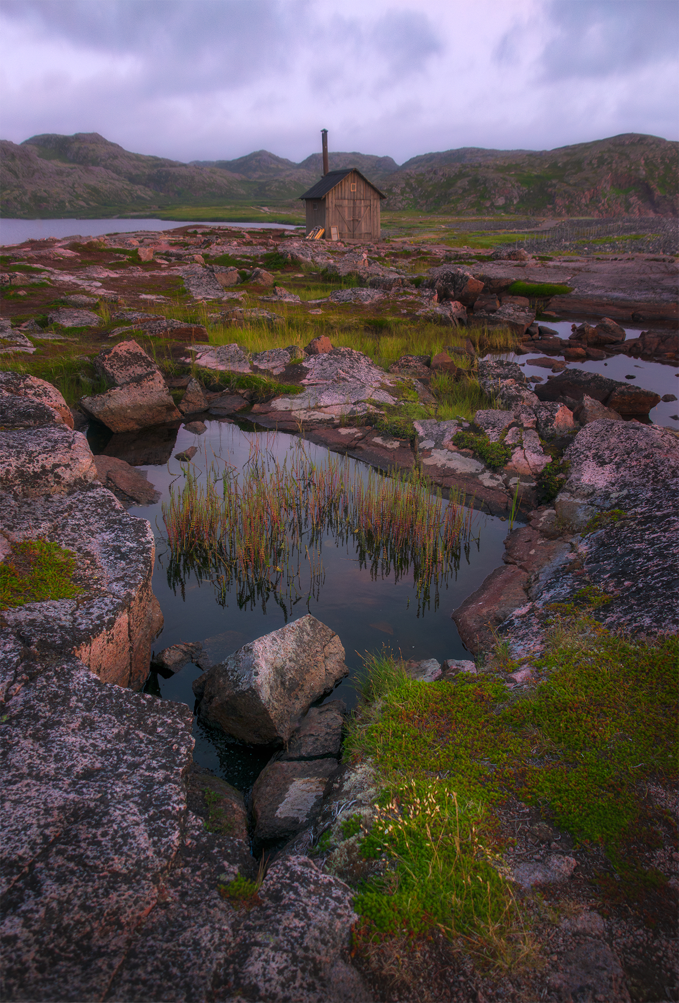 териберка, закат, скалы, кольский, север, Растворов Игорь