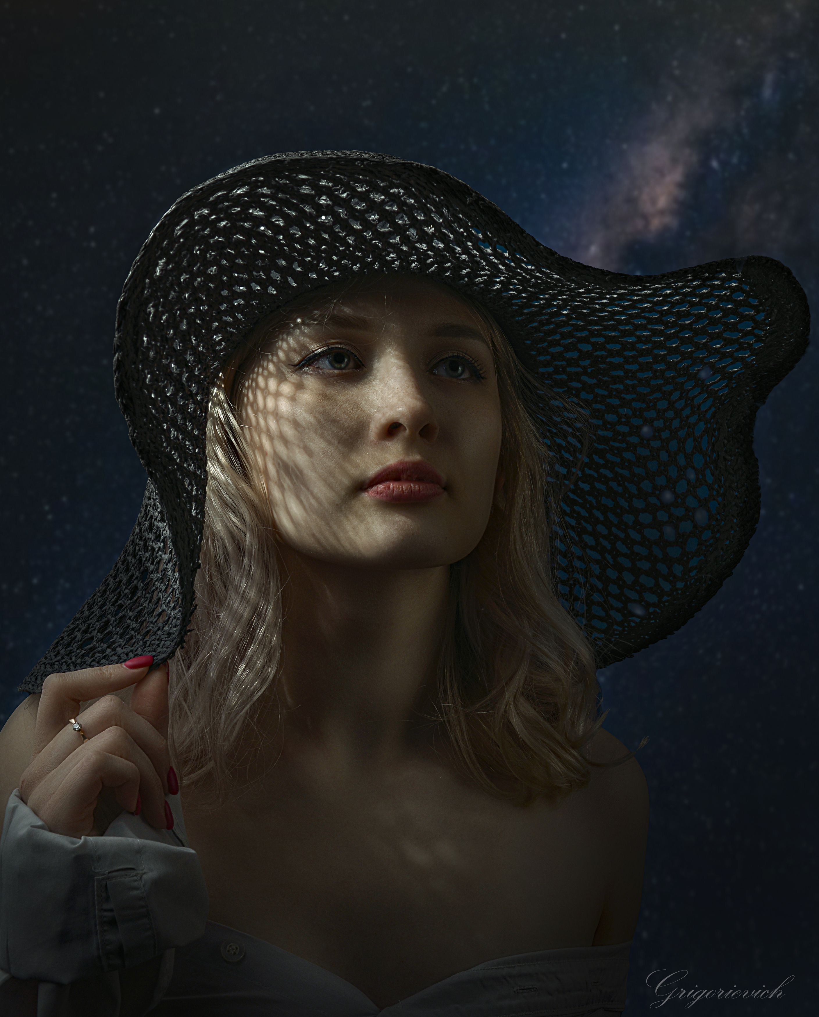 девушка. портрет. красота. глаза. шляпа, Урасов Олег