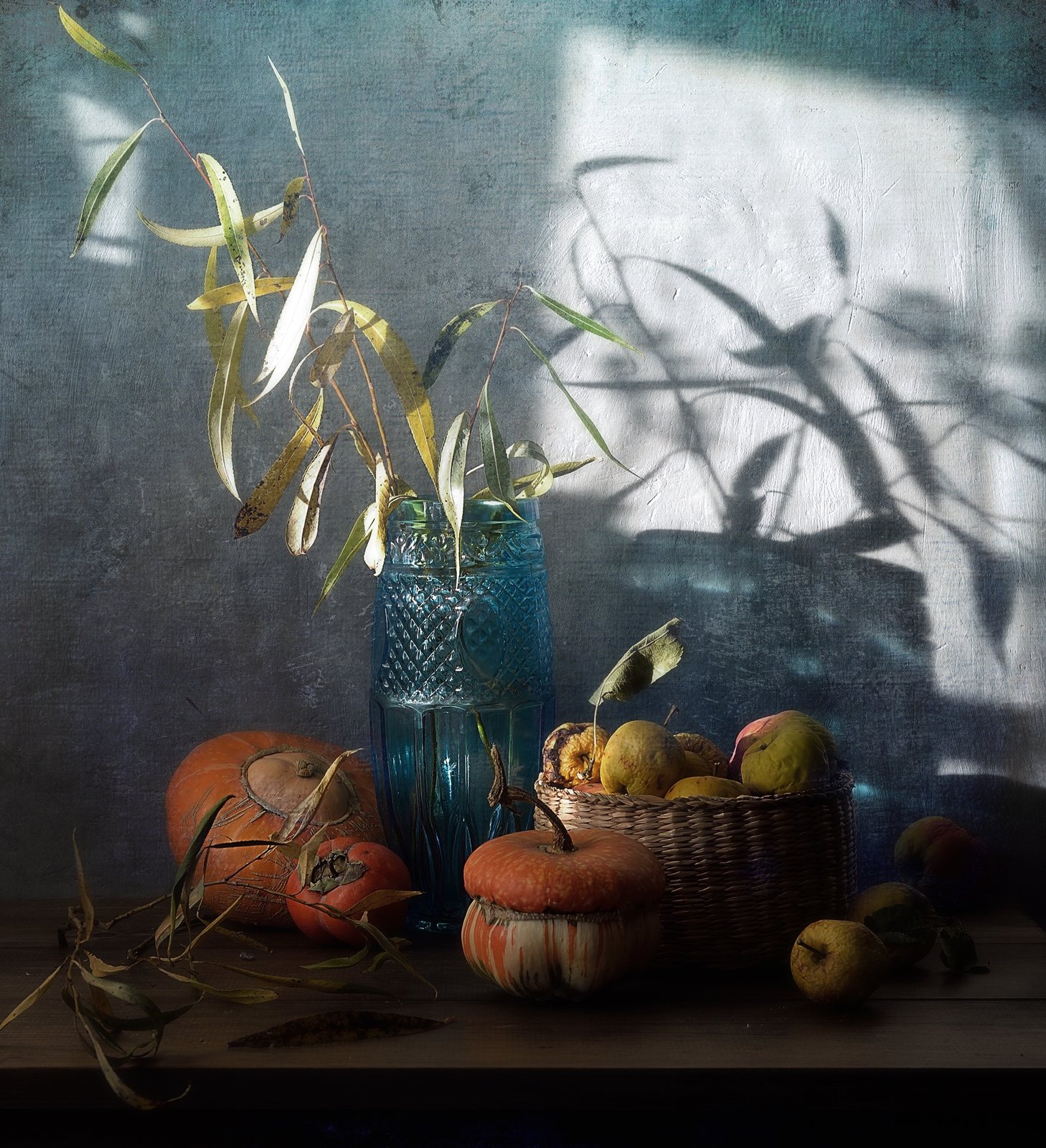 натюрморт,осень,тыквы,яблоки,тени, Наталия К