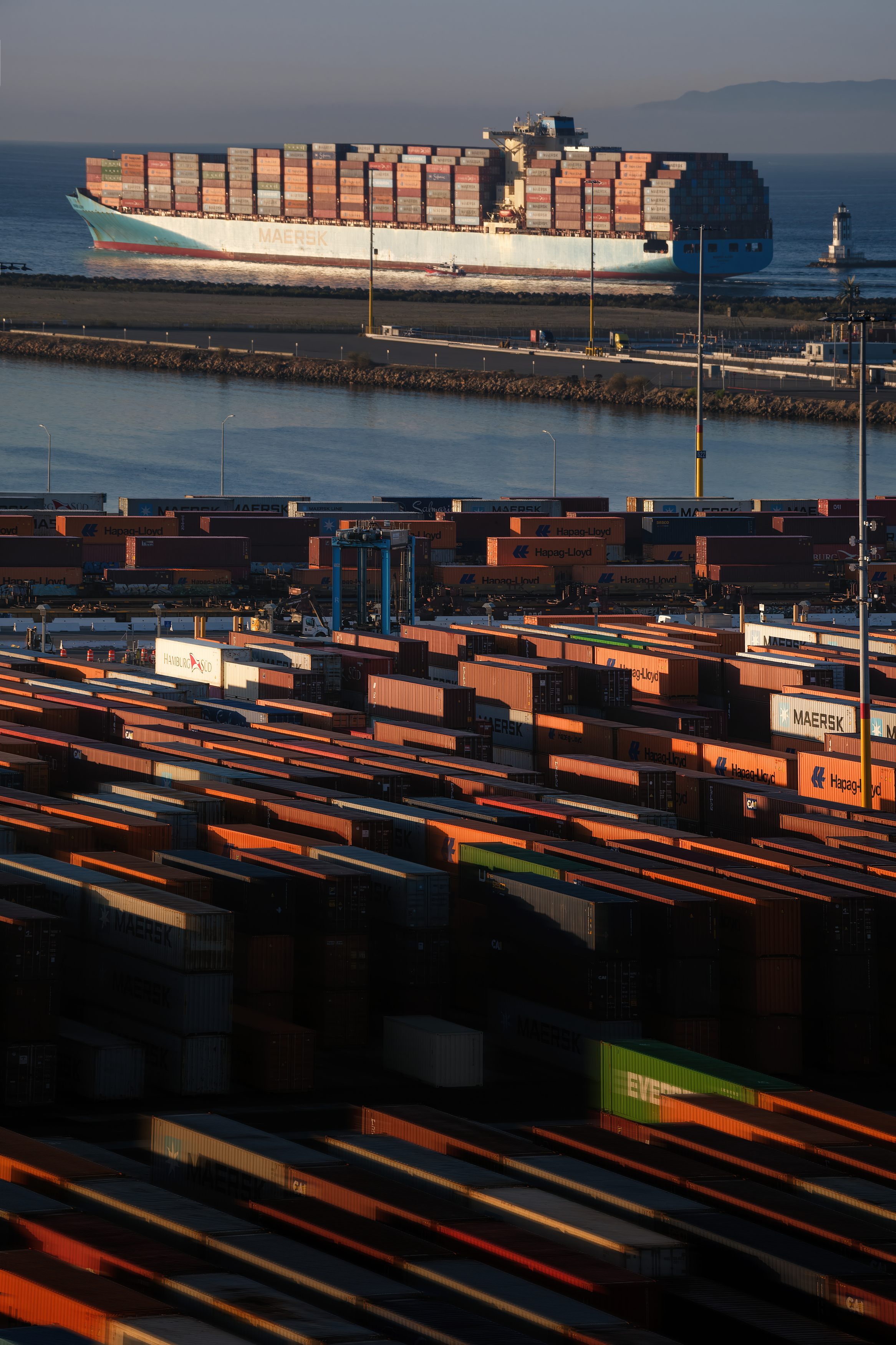 #Industrial landscape #calm atmosphere #fine art #container #cargo #logistics #harbor #port #terminal #ship #vessel, Shpek Andrey