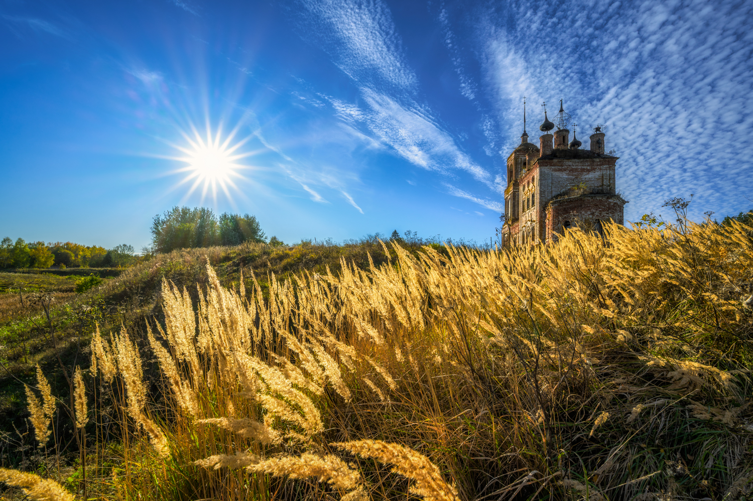 заброшка, вечер, закат, храм, кибол, владимирская область, россия, осень, православие, солнце, суздальское ополье, Томислав Ракичевич