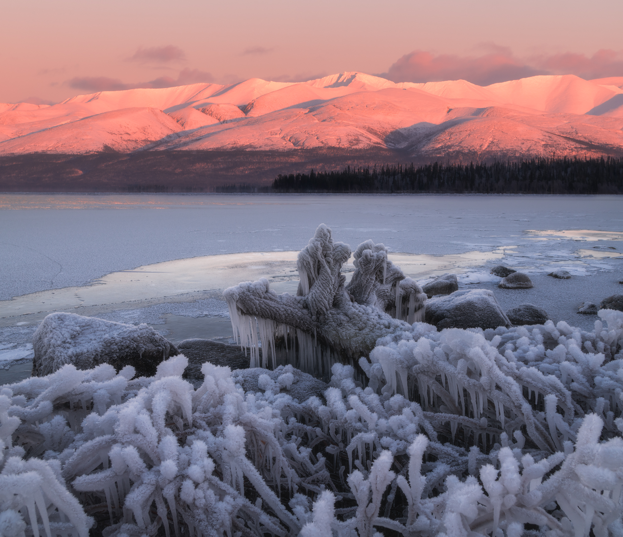 Имандра,пейзаж,кольский,север,россия,закат, лед, озеро ,узоры, Истомин Виталий