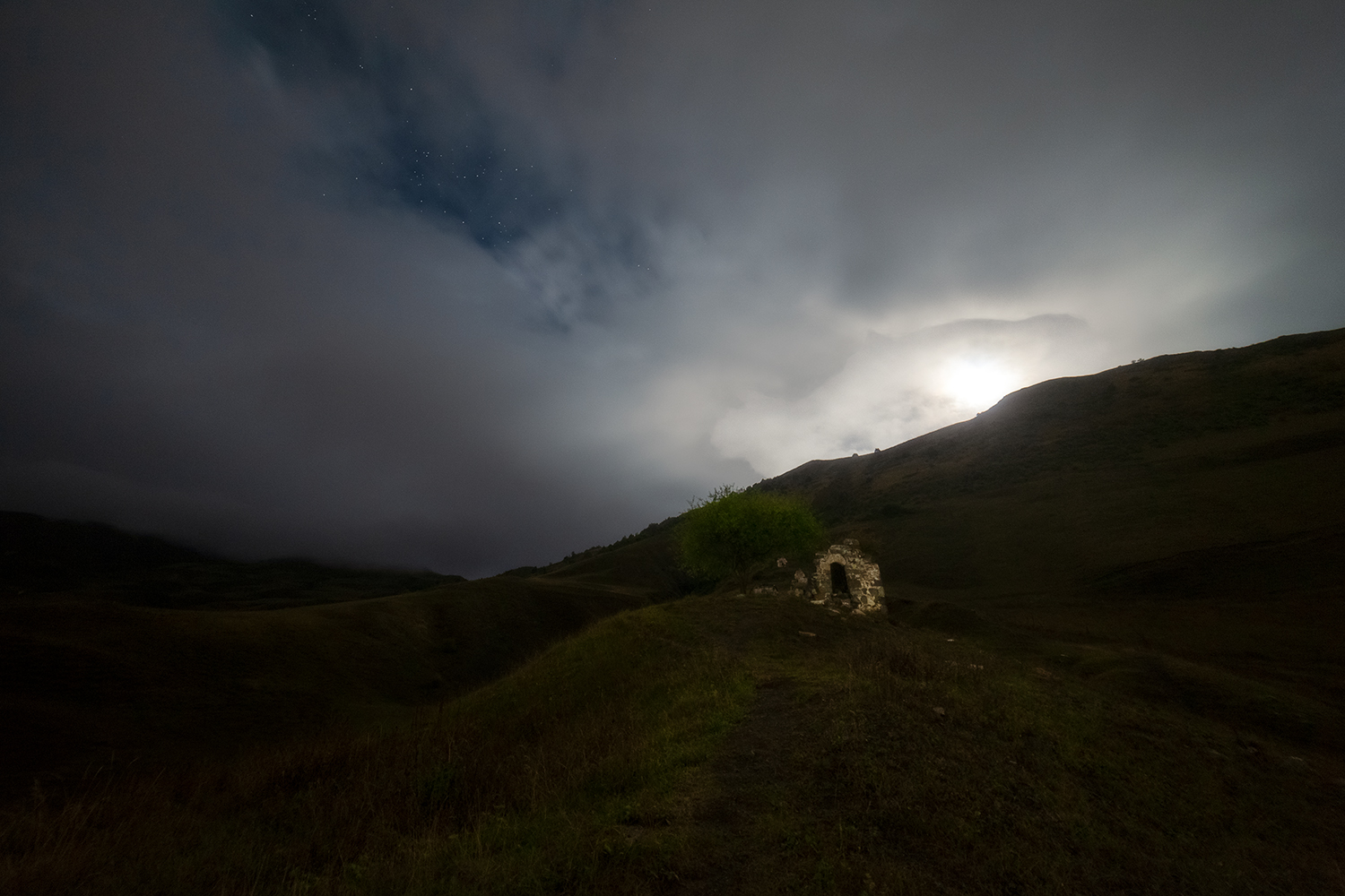 ингушетия, пейзаж, ночь, Медведникова Мария