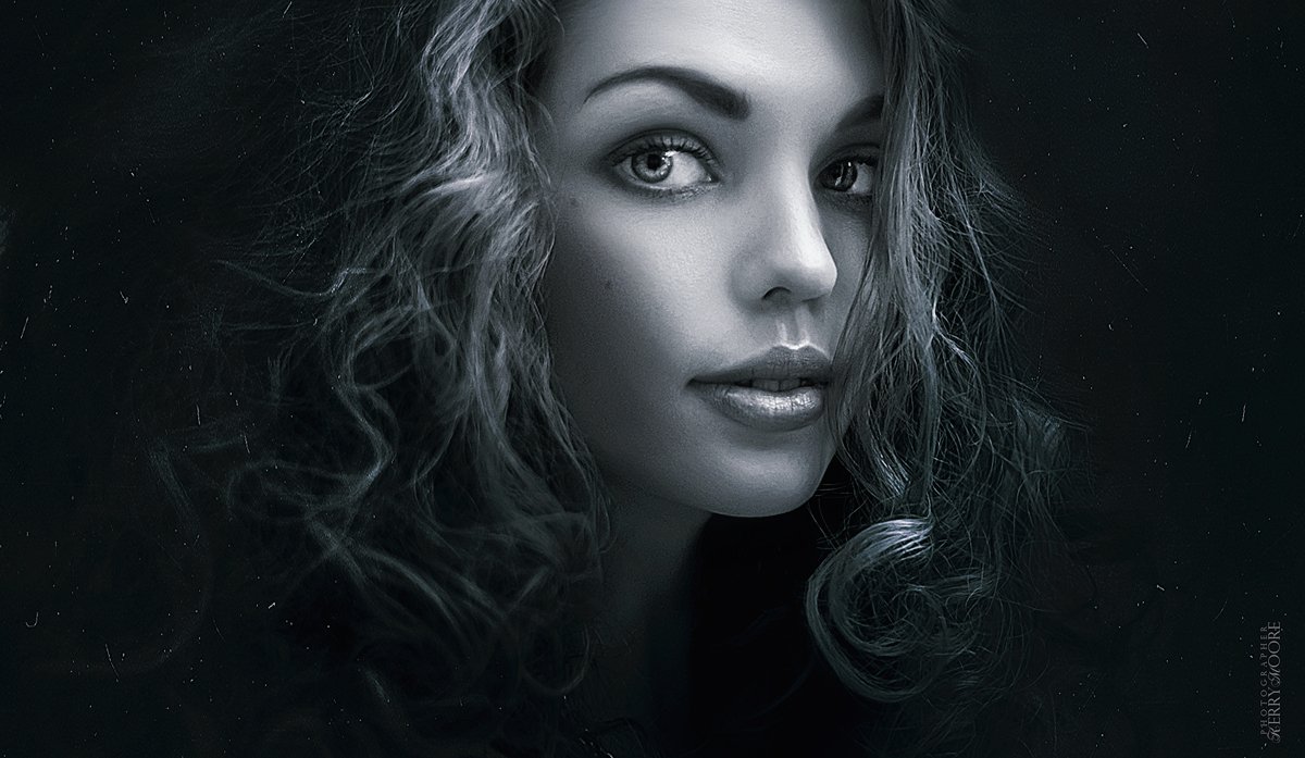 50mm, black & white, dream, eyes, face, girl, hair, kerrymoore, nikon d90, photographer, photography, portrait, красивая девушка, Kerry Moore
