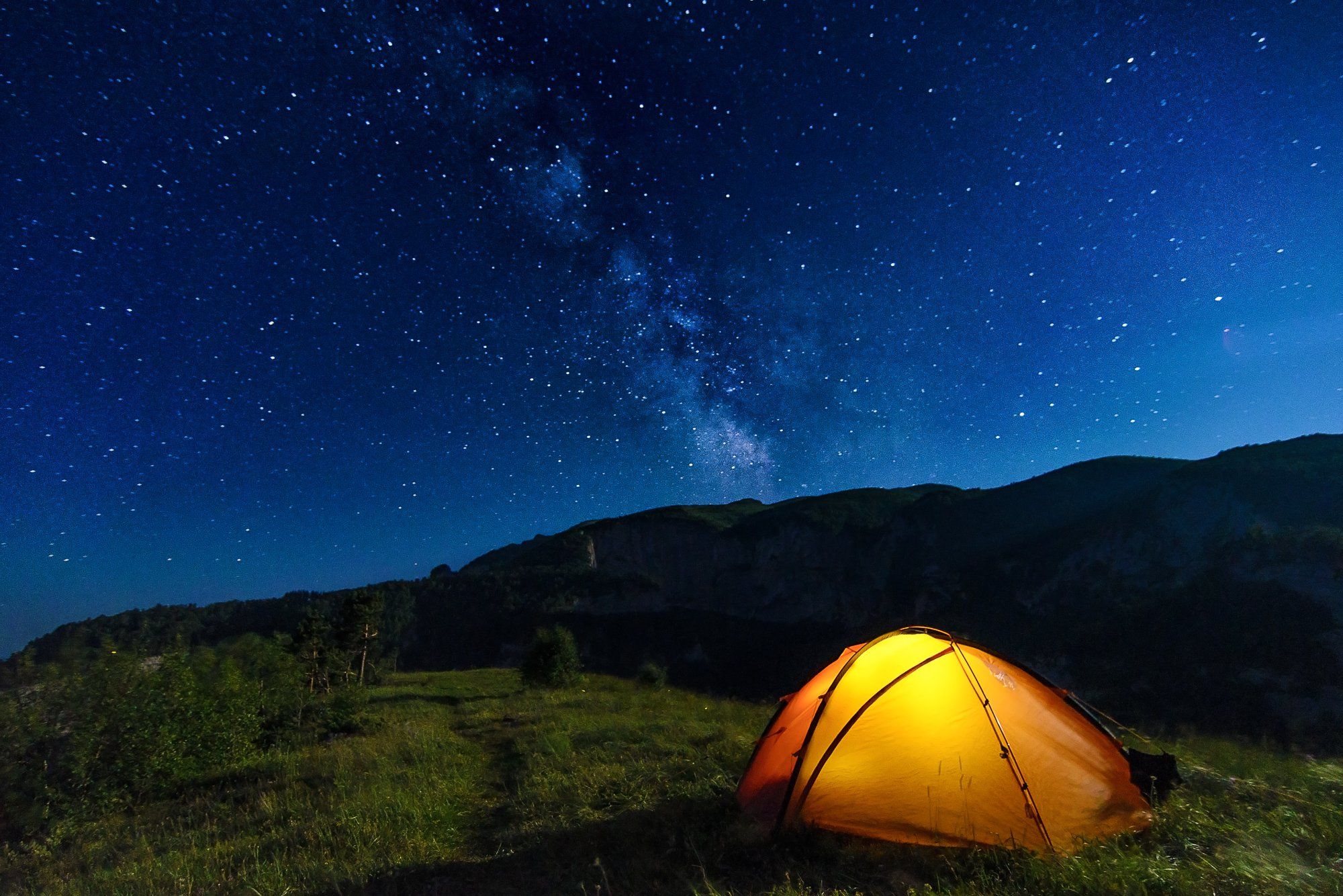 звезды, небо, ночь, палатка, Евгений Никоненко