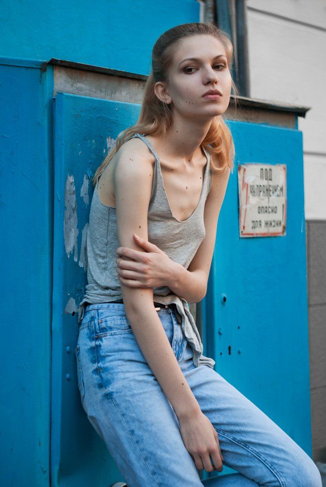 портрет, девушка, блондинка, гранж, джинсы, girl, blonde, denim, grunge, blue, beauty, portrait, Staroselets Anastasiia