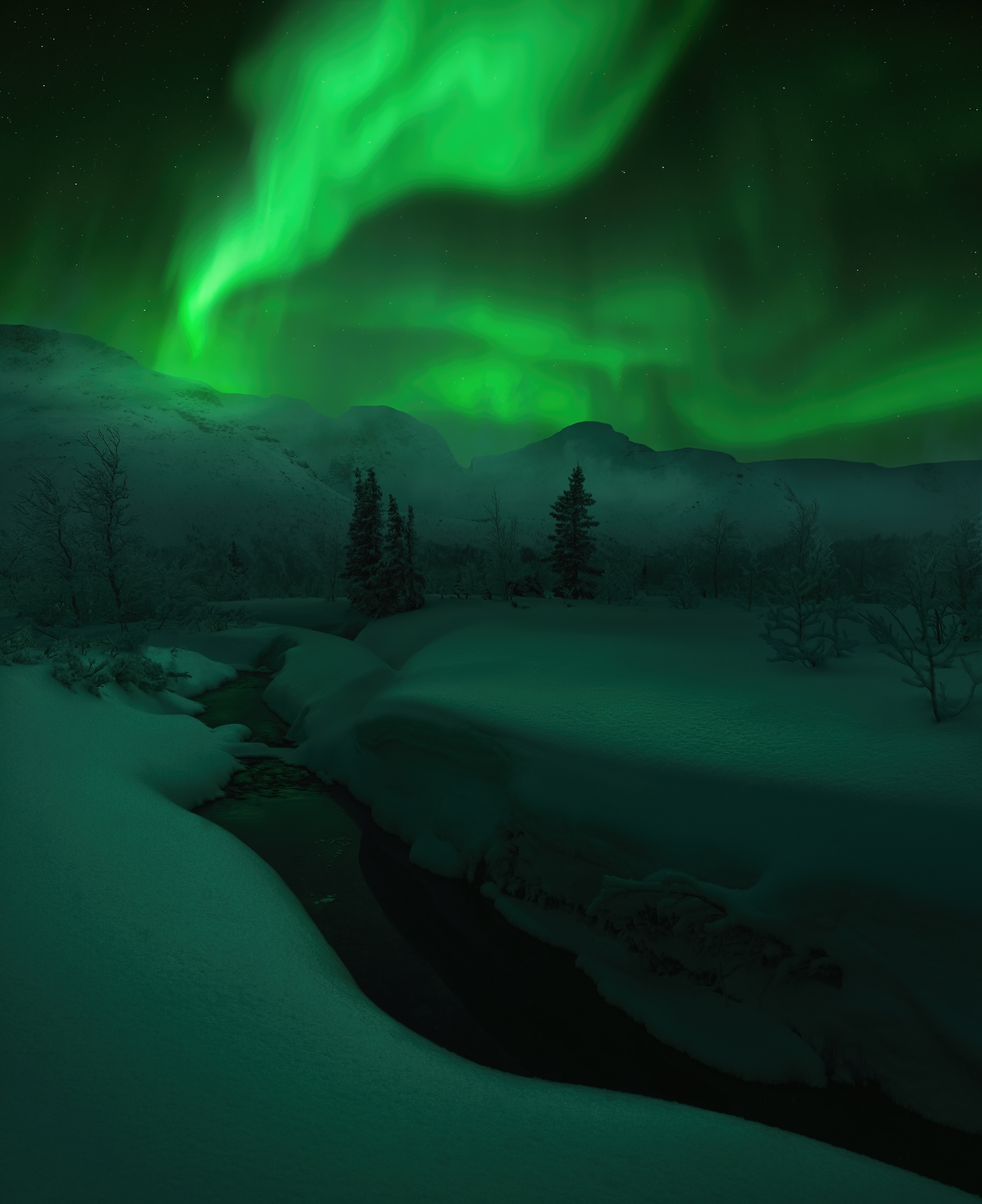 север, кольский, россия, хибины, северноесияние, аврора, малыйвудъявр, пейзаж, ночь, Александр Дударев