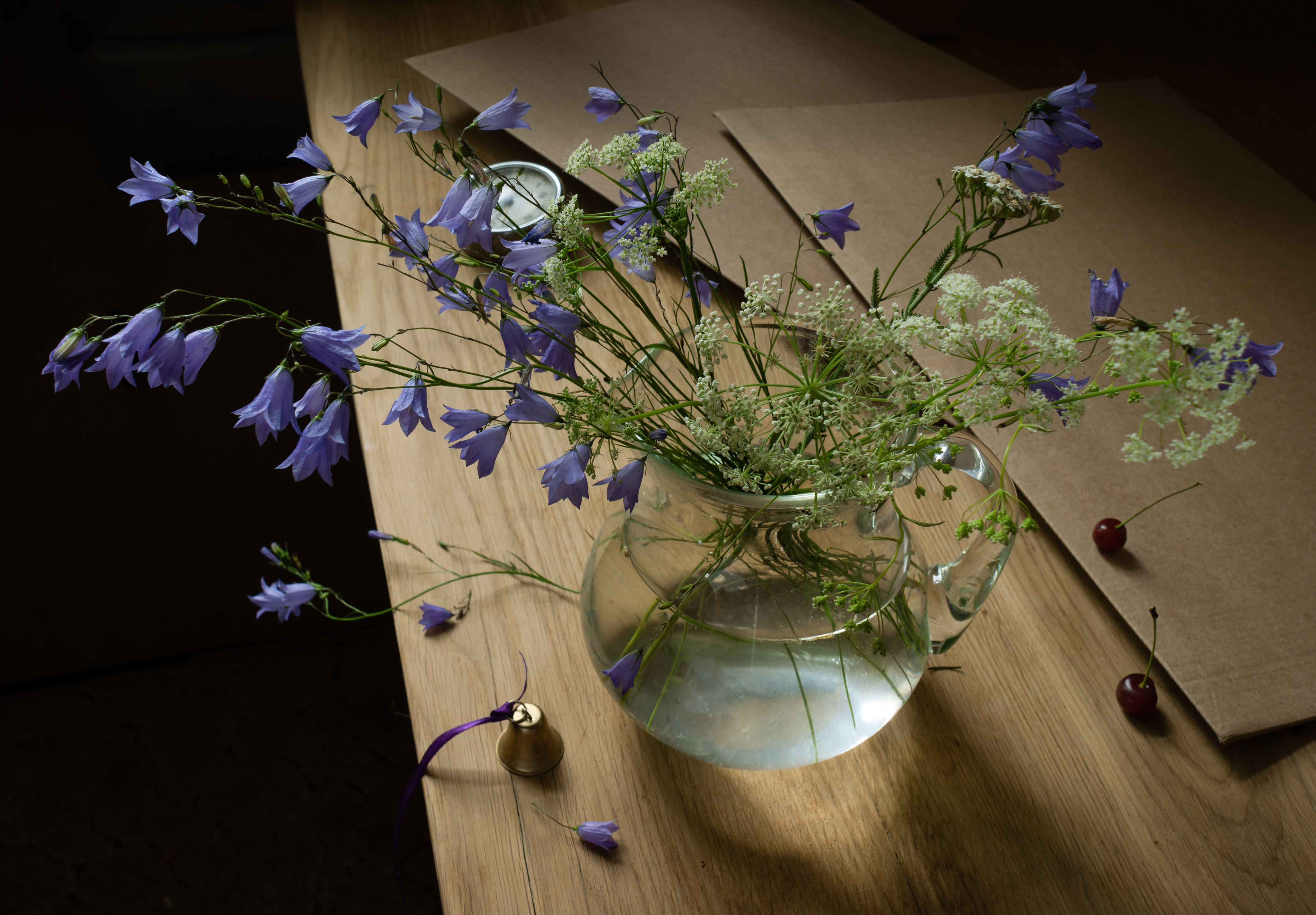 лето, колокольчики, букет, Колеснева Елена