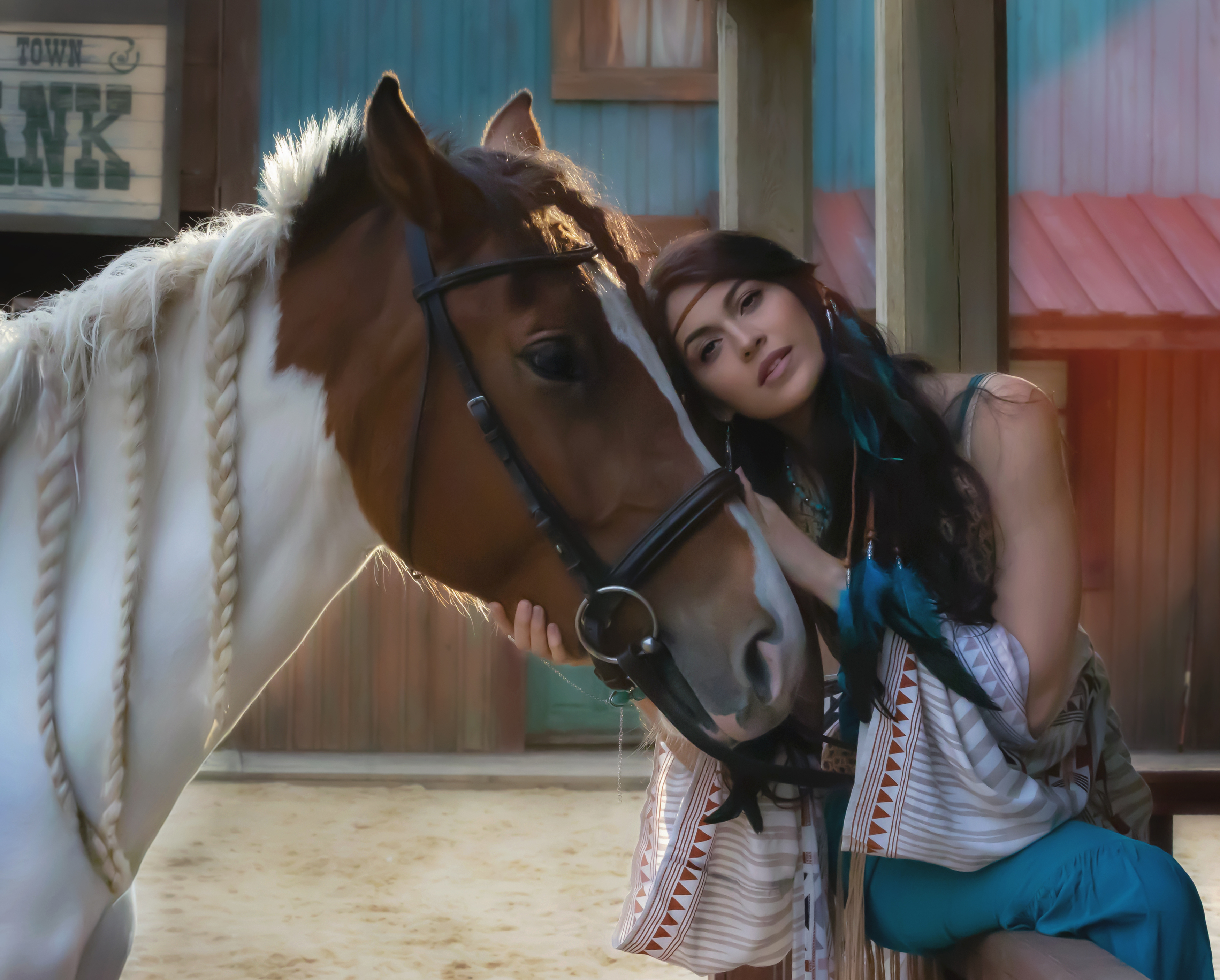 Девушка, ранчо, вестерн, летний день, лошадь, Герцен Наталья