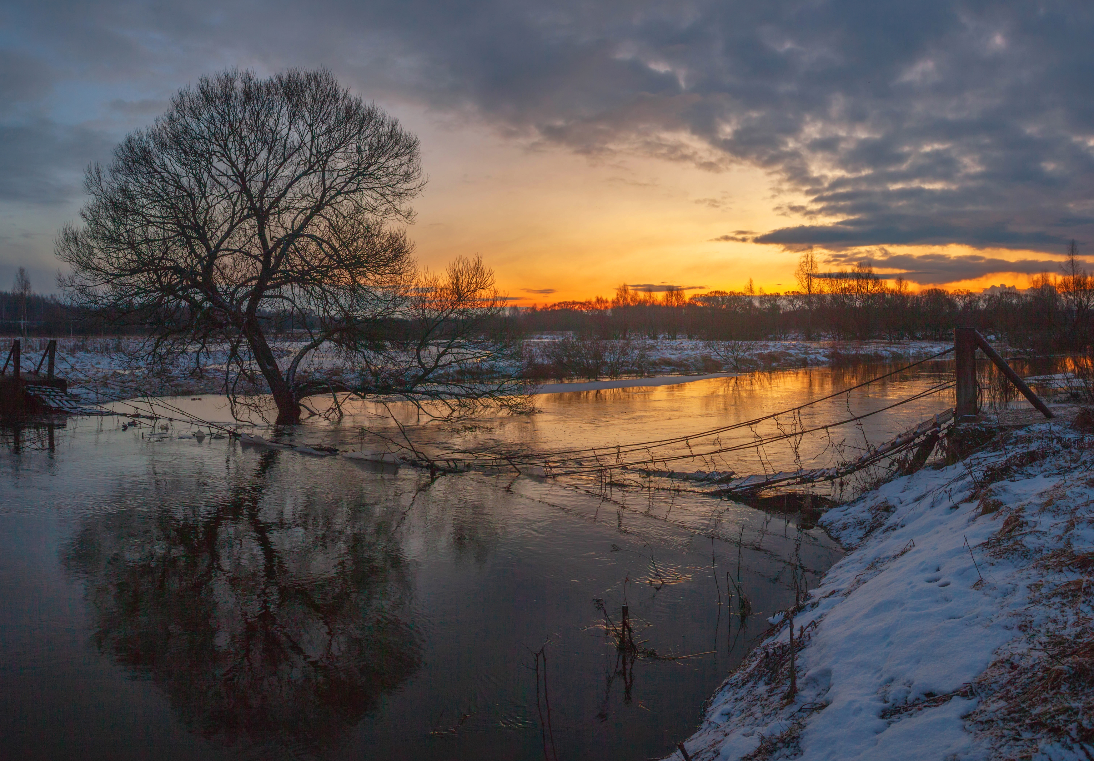 разлив, река, рассвет , осень, Свистков Александр