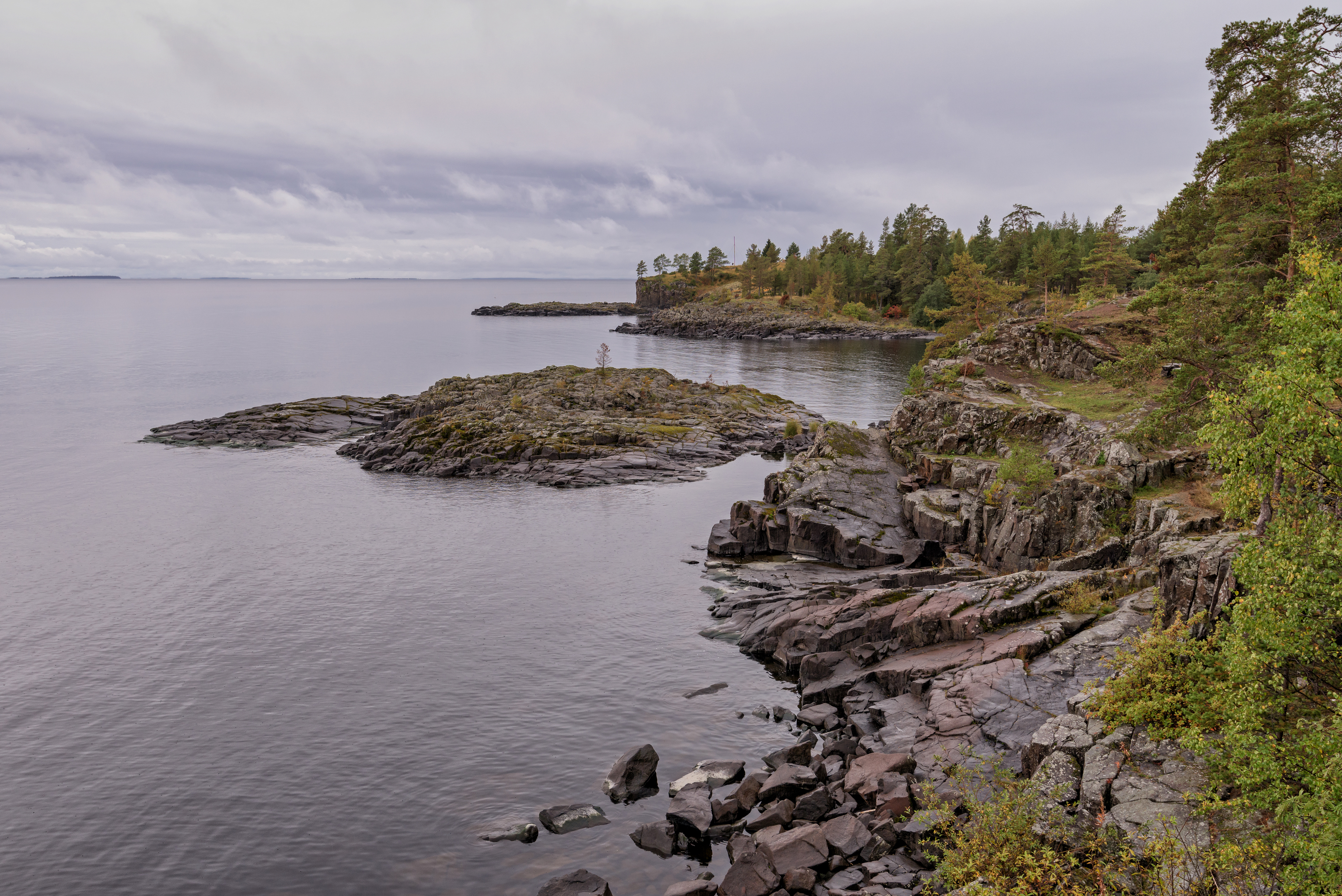 карелия. остров валаам. осень. скалистый берег., Тихонов Дмитрий