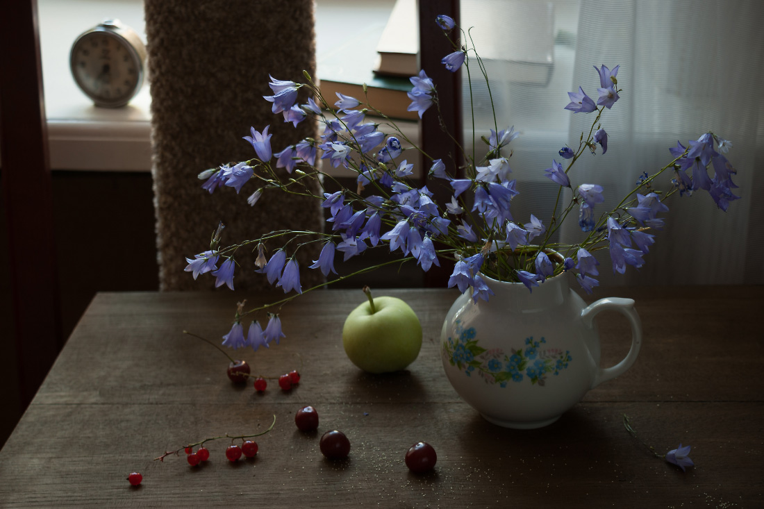 лето, букет, колокольчики, Колеснева Елена