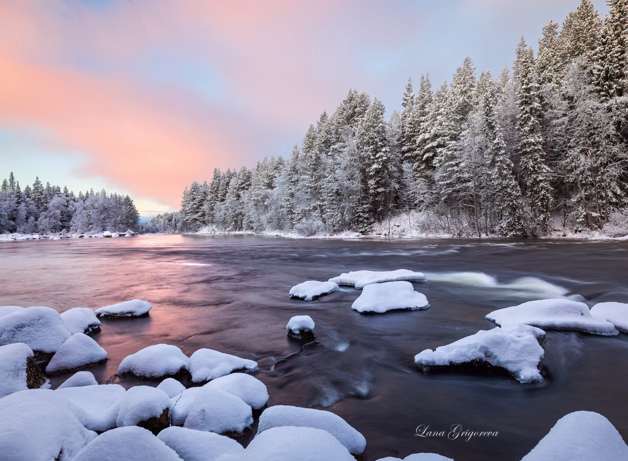 кольский, пейзаж, зима, рассвет, путешествие, река, 2025, фототур, Григорьева Лана