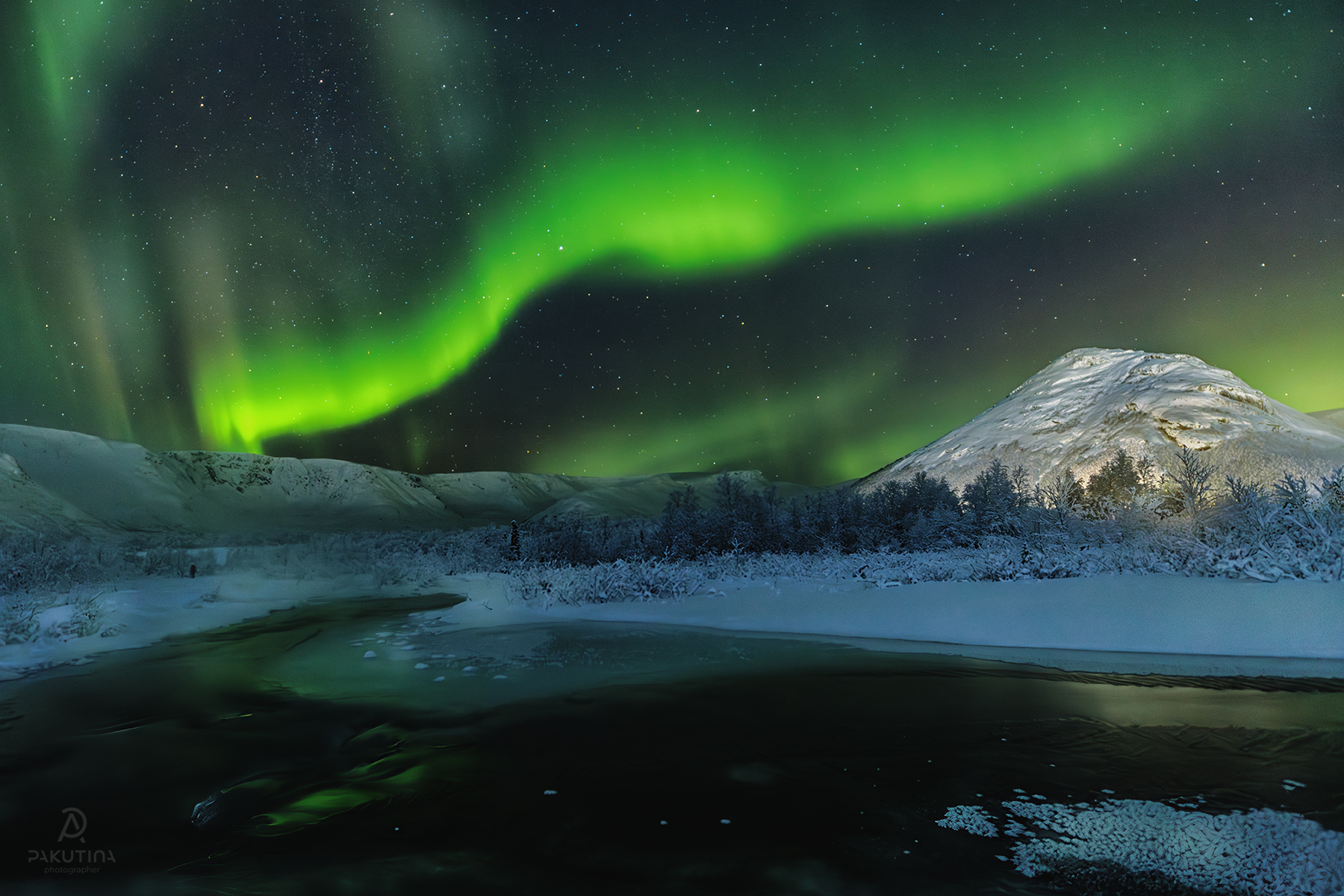 кольский, зима, северное сияние, Anna Pakutina