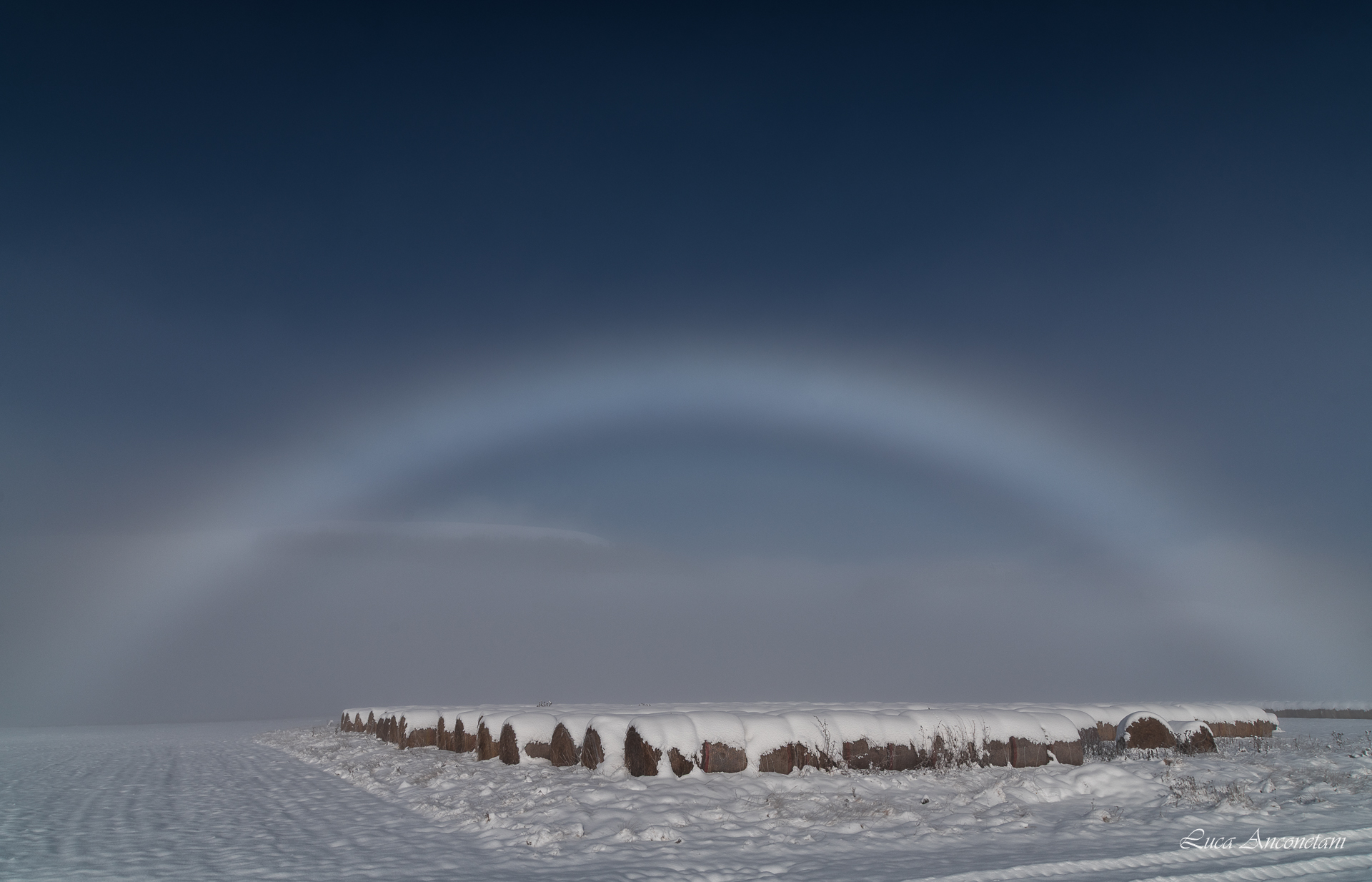 cold winter snow rainbow nature landscape umbria region italy, Anconetani Luca