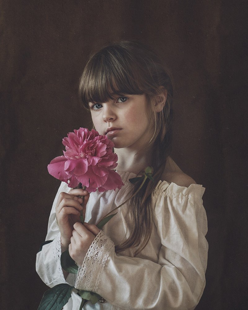 portrait,girl,child,flower,, Oxana Alexandrova