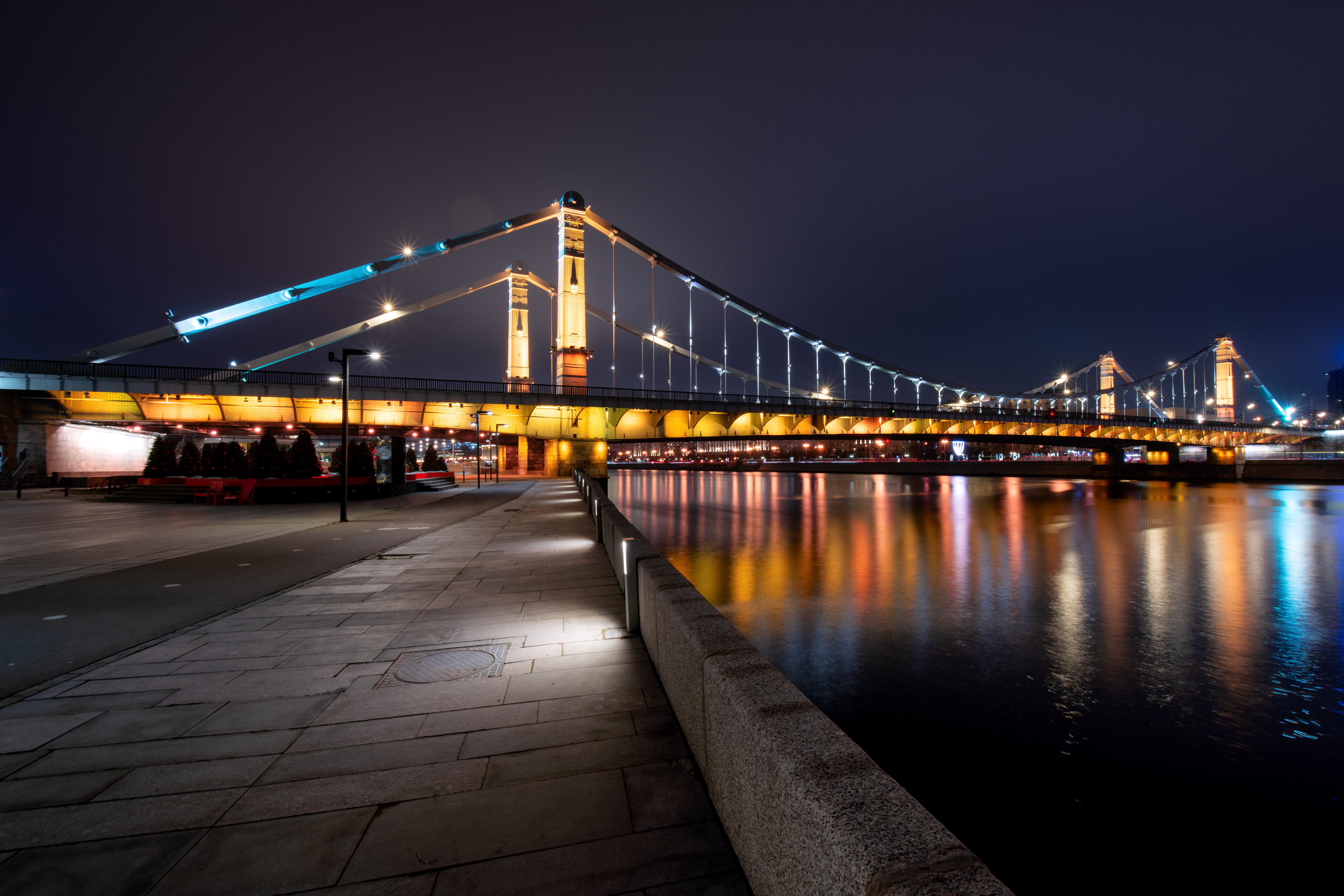 москва, россия, мост, ночь, Махоткин Александр