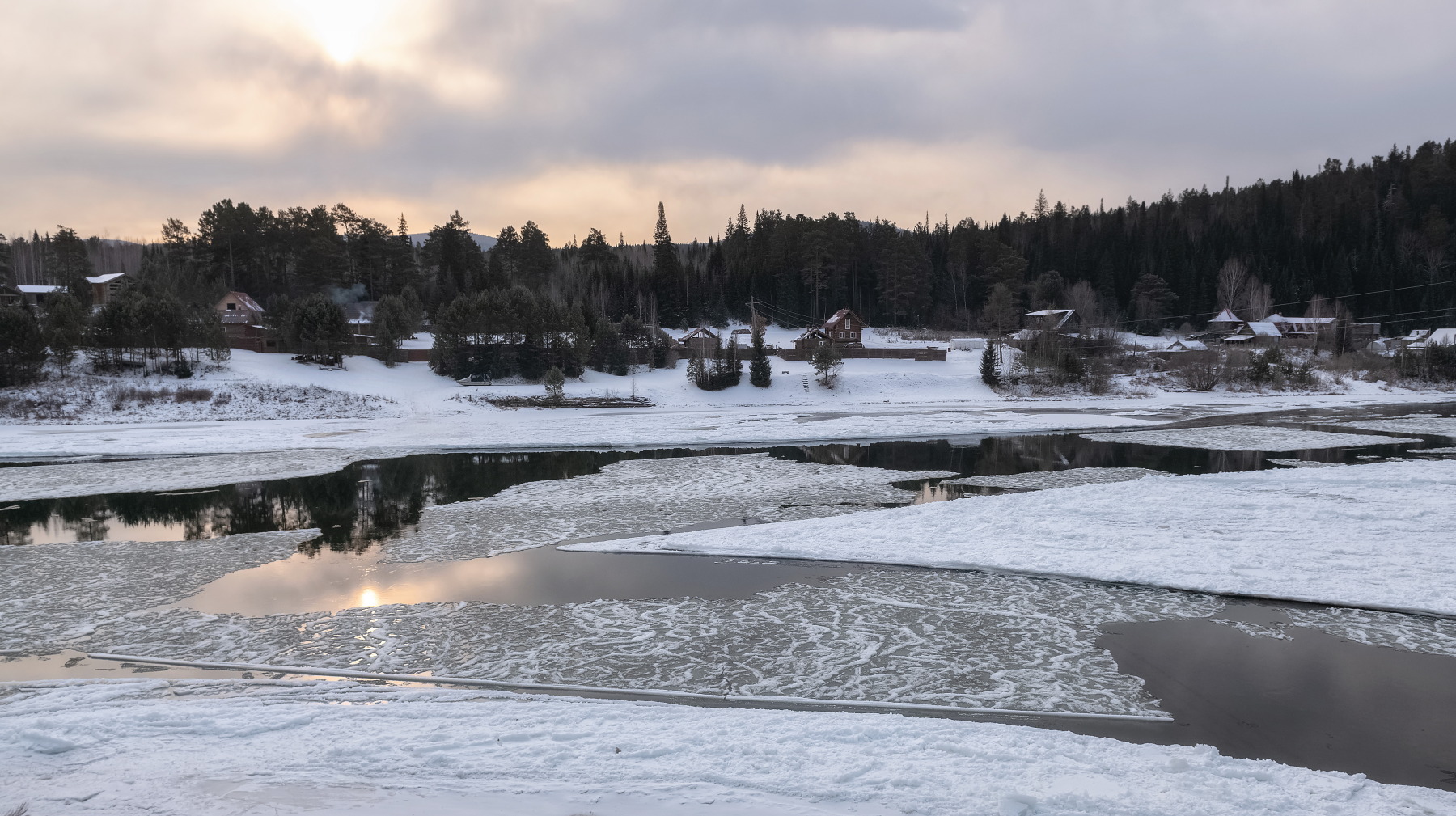 ноябрь, осень, шугоход, сибирь, мана, Марина Фомина