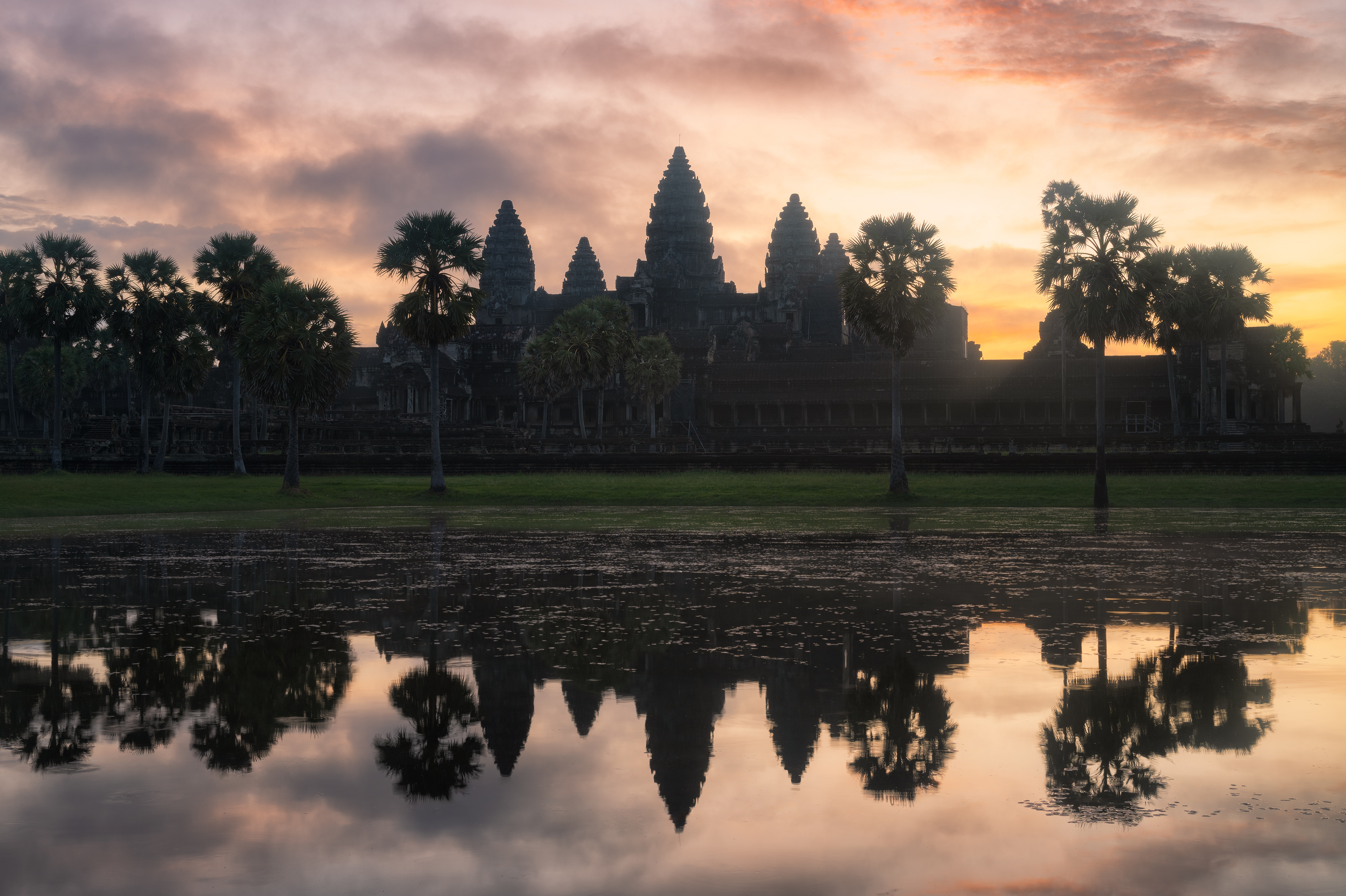 камбоджа, азия, ангкор, ангкор ват, сием рип, храм, рассвет, cambodia, asia, angkor, angkor wat, siem reap, ruins, temple, sunrise, Эрнест Вахеди