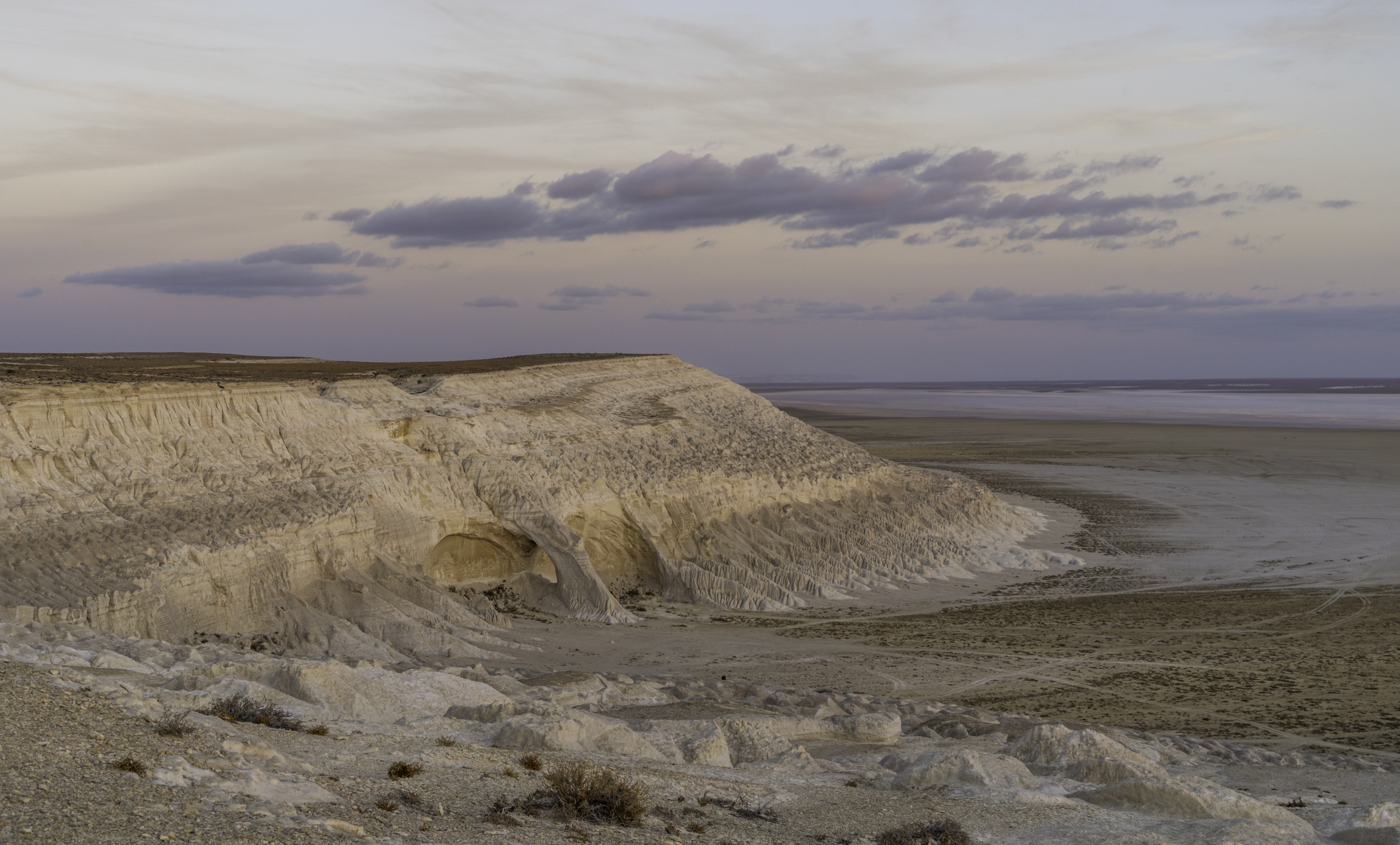 Казахстан, полуостров Мангышлак, Мангыстау, солончак Тузбаир, закат, Гаврилов Юрий