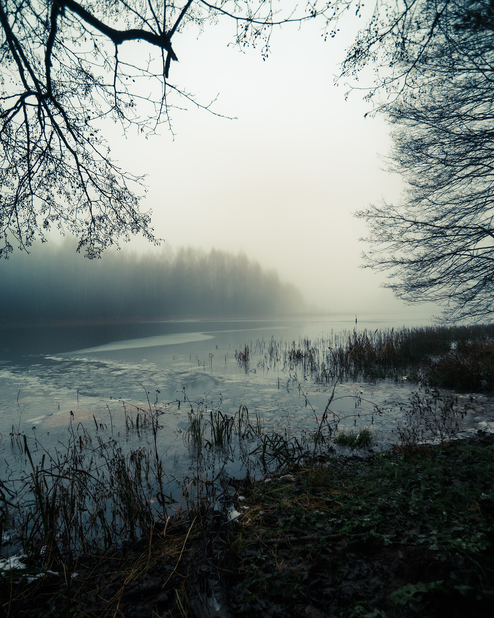 Пейзаж, туман, зима, лед, природа, атмосфера, мистика, Колесенко Иван