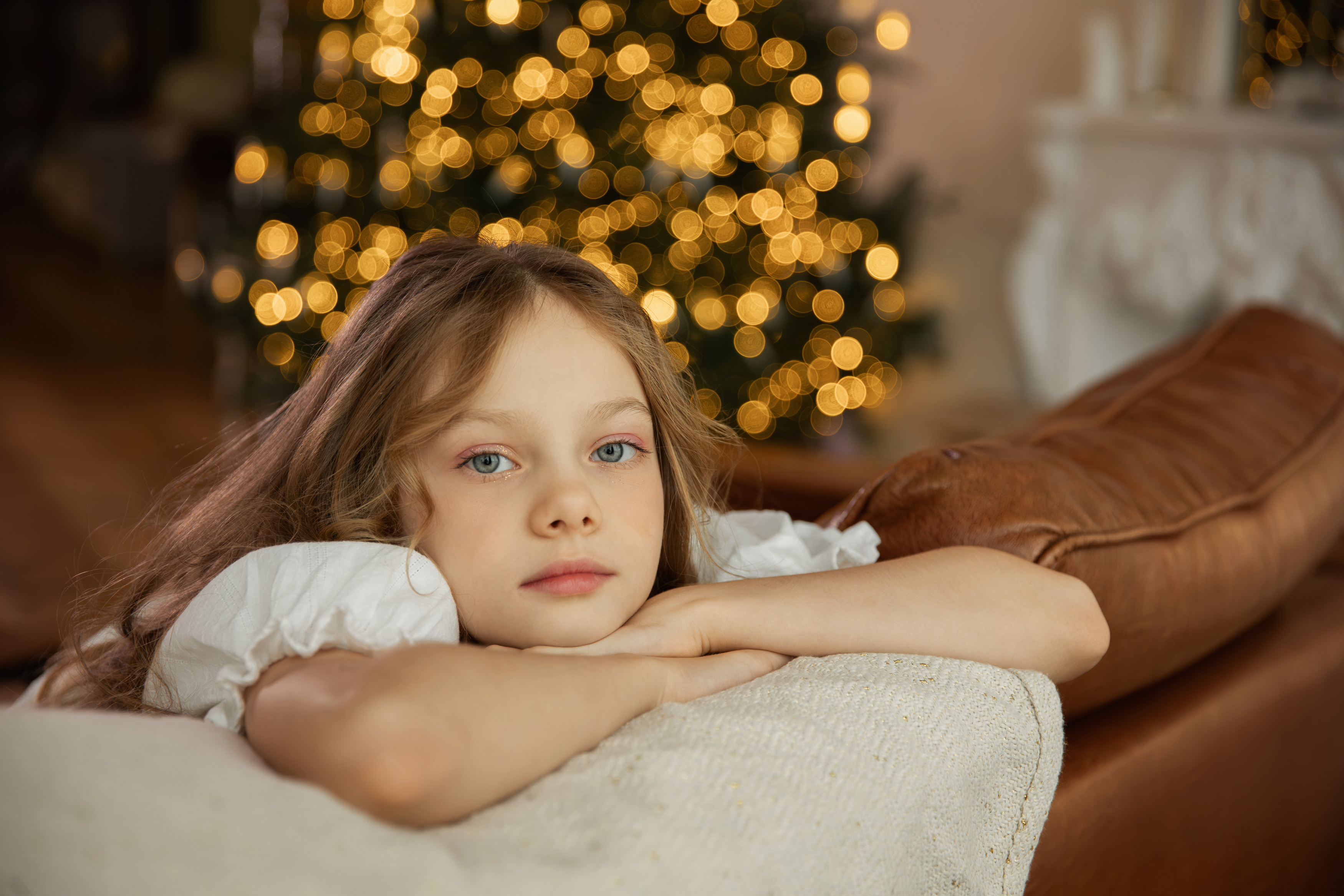 christmas girl new year lights , Воробьёва Надежда