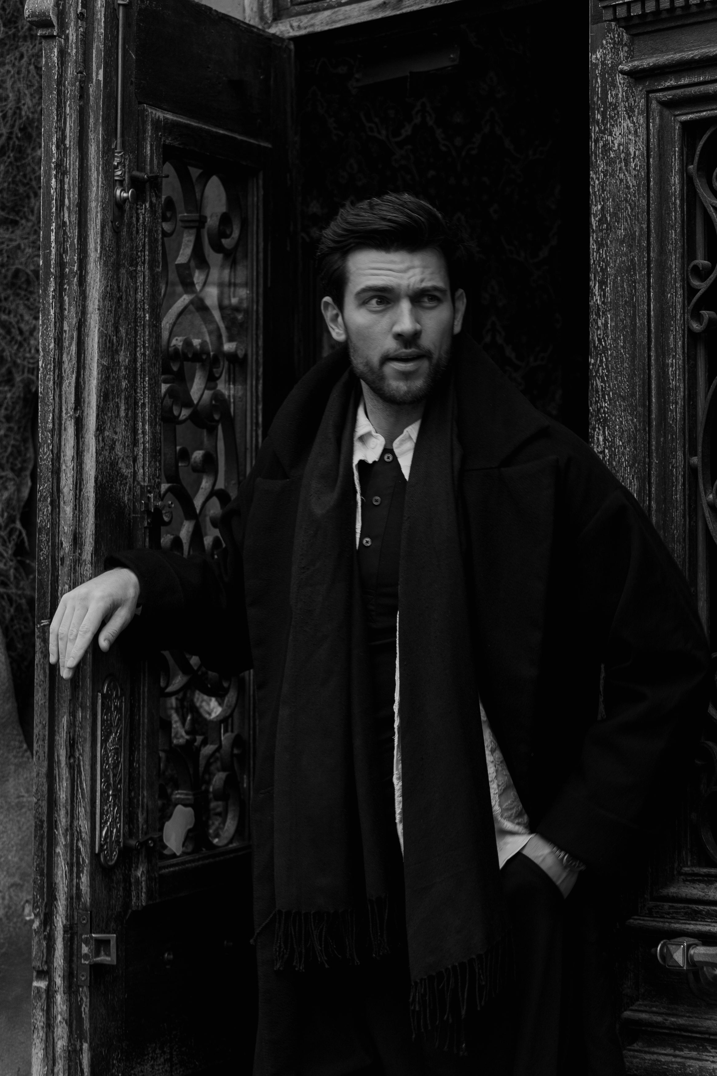 мужской портрет, мужчина, мужская съемка, black and white, male, men, актер, модель, Брагида Ольга