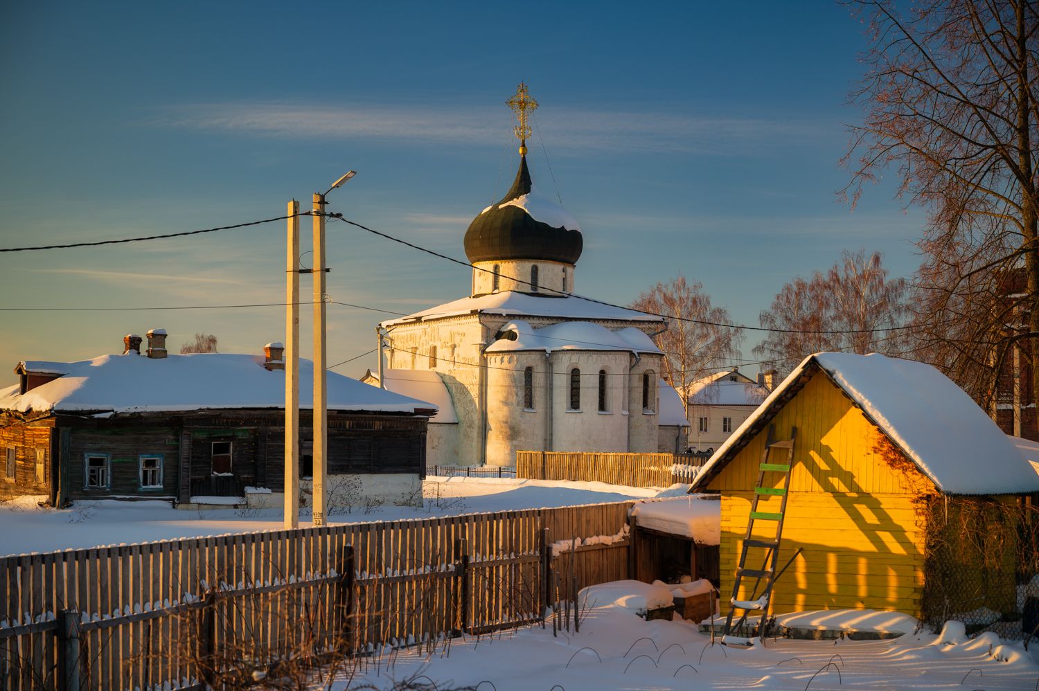 юрьев-польский, владимирская область, россия, храм, церковь, православие, зима, вечер, собор, Ракичевич Томислав