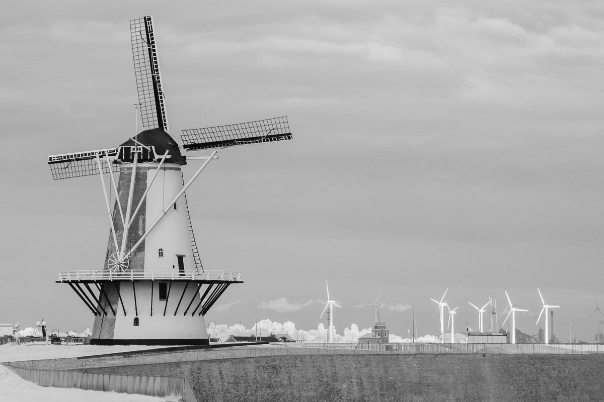 Голландия, ir, мельница, ветряк, инфракрасное фото, , Сергей Козинцев