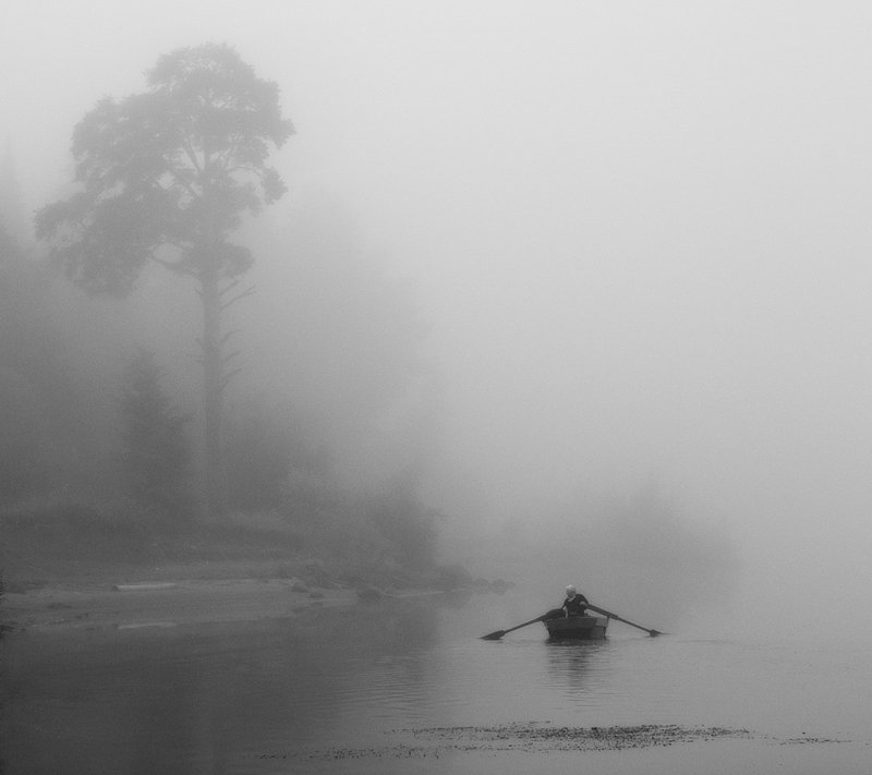 туман,лодка,утро,вода, dima05