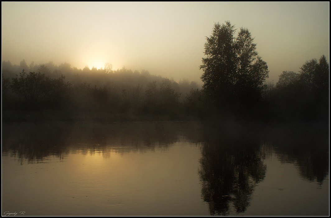 лето,утро,река,туман, Roman Goryachiy