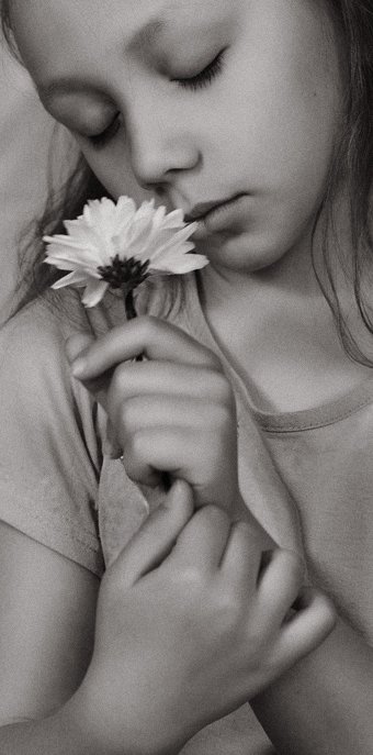 girl, child, flower, Светлана Никитина