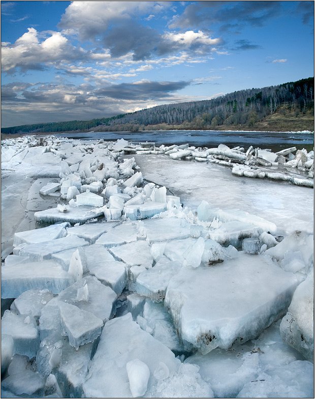река, ока, лёд, ледоход, весна, Boris Bort
