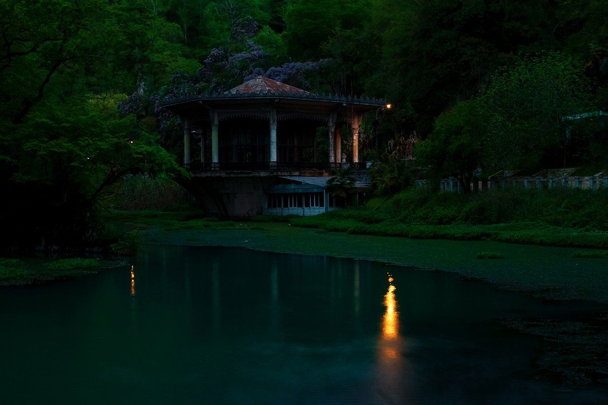 море абхазия горы небо пейзаж закат путешествия отдых водопад ночнойснимок озеро, Анастасия Суховий
