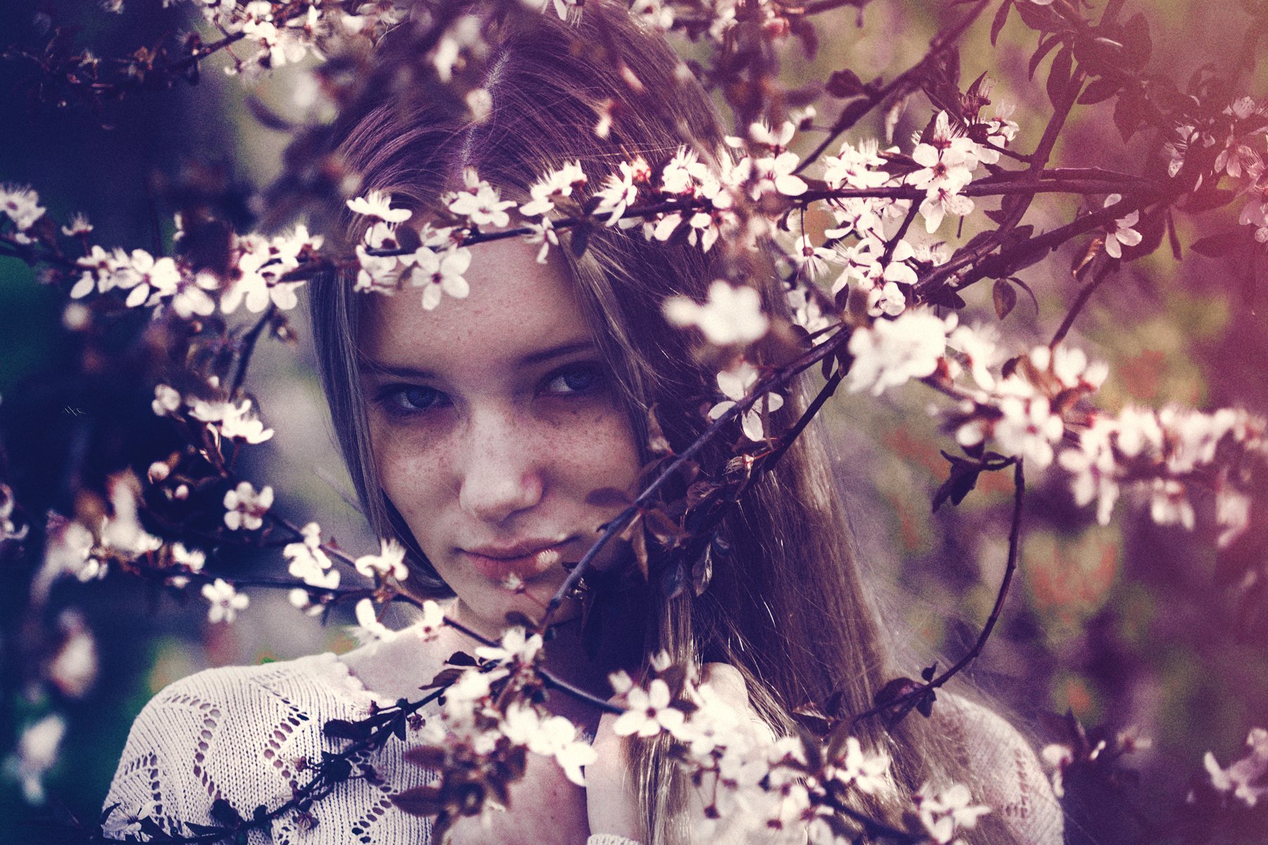 Apple garden, Beauty, Blooming, Portrait, Woman, Руслан Болгов (Axe)
