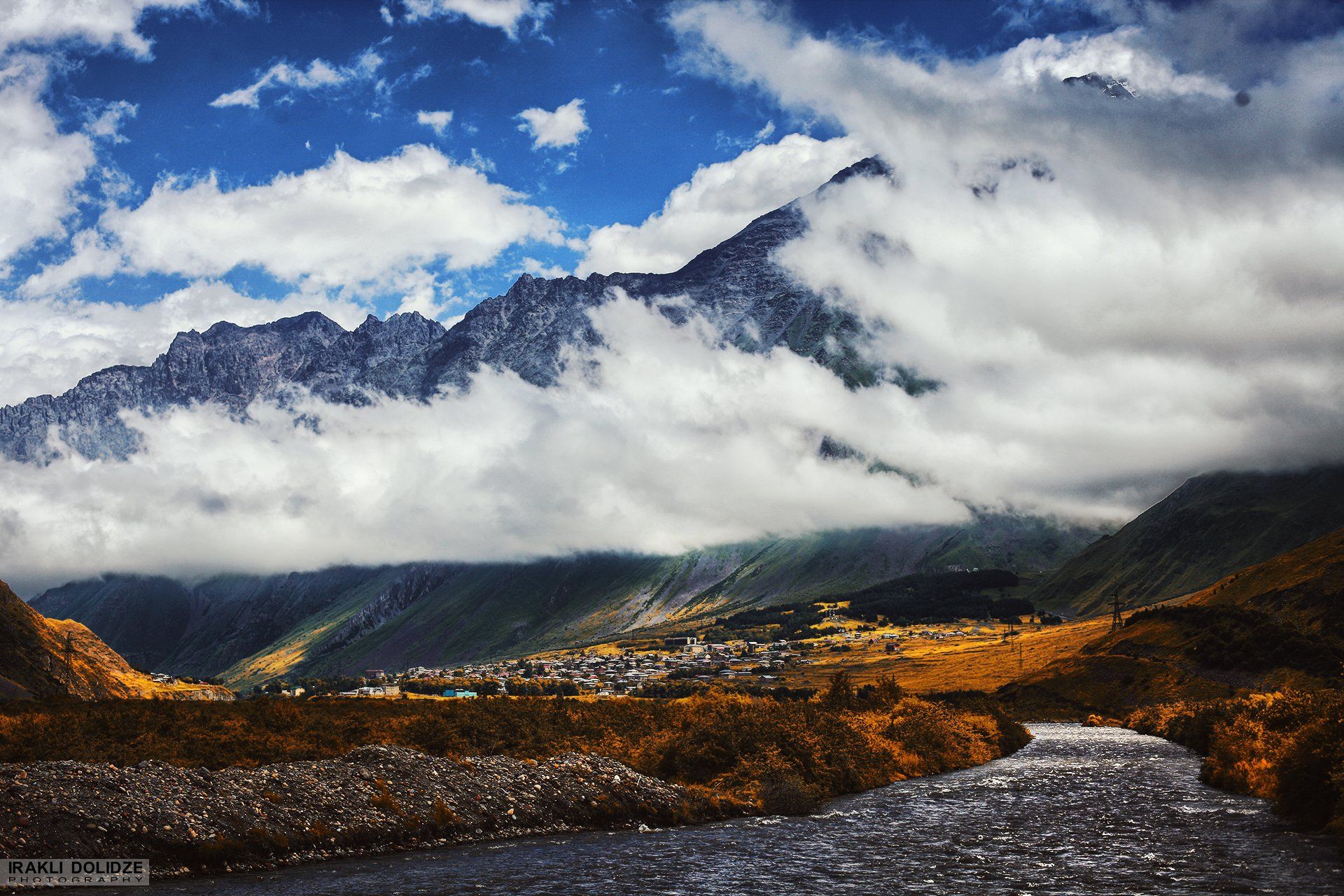landscape, mountain, river, outdoor, hiking, canon, photography, colored, autumn, clouds, sky,, ირაკლი დოლიძე