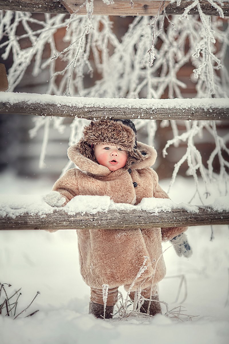 мальчик зима валенки ушанка шуба , Irina Muksimova