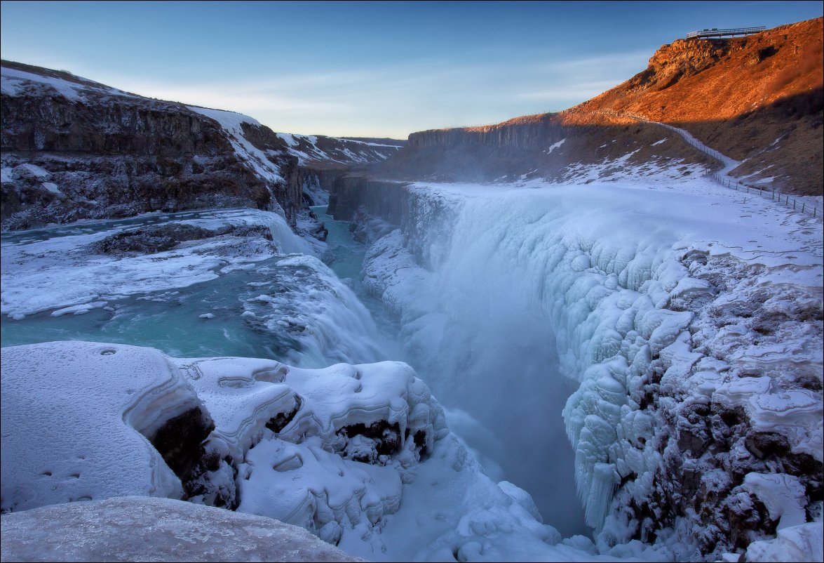исландия, гульфосс, iceland, gullfoss, водопад, река, зима, Вадим Никифоров