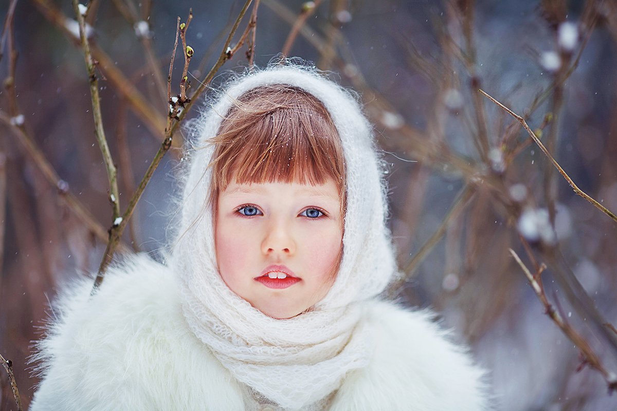 ребенок девочка зима портрет красота, Irina Muksimova
