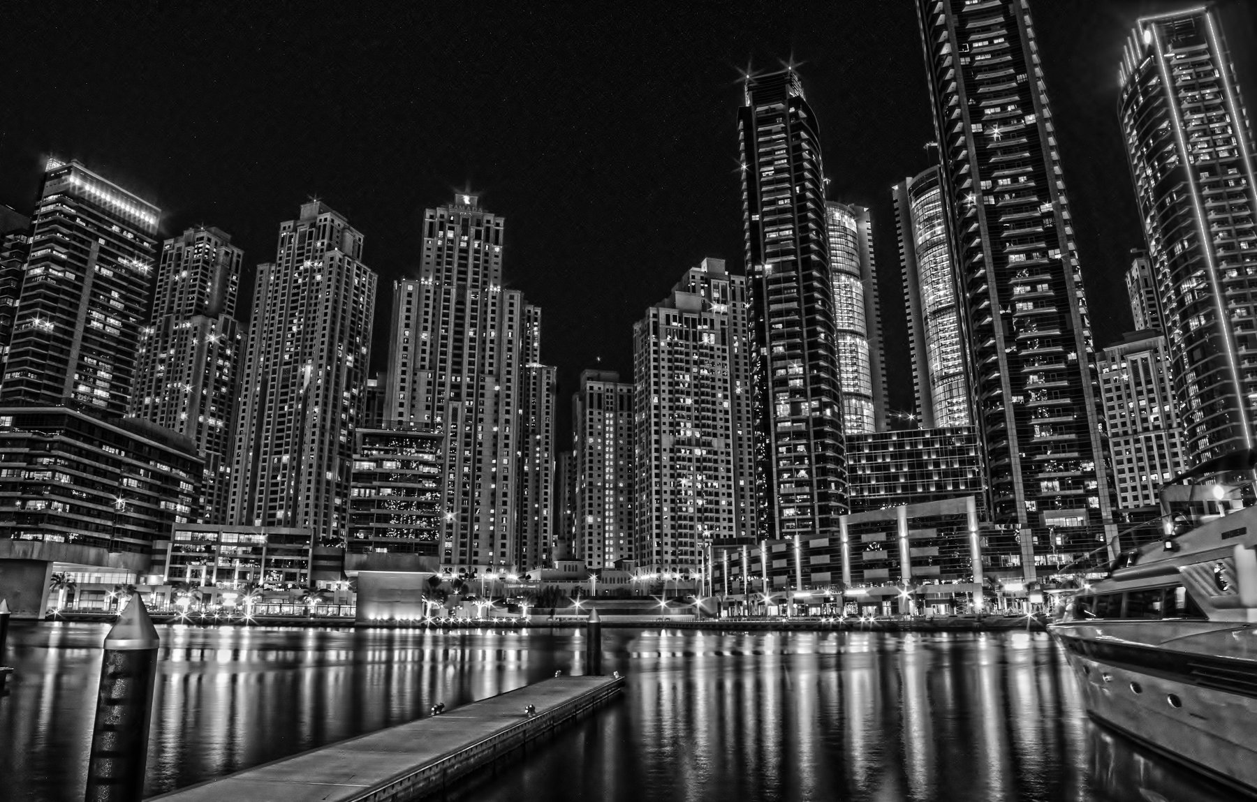 City, Dubai, Long exposure, Night, Jacek