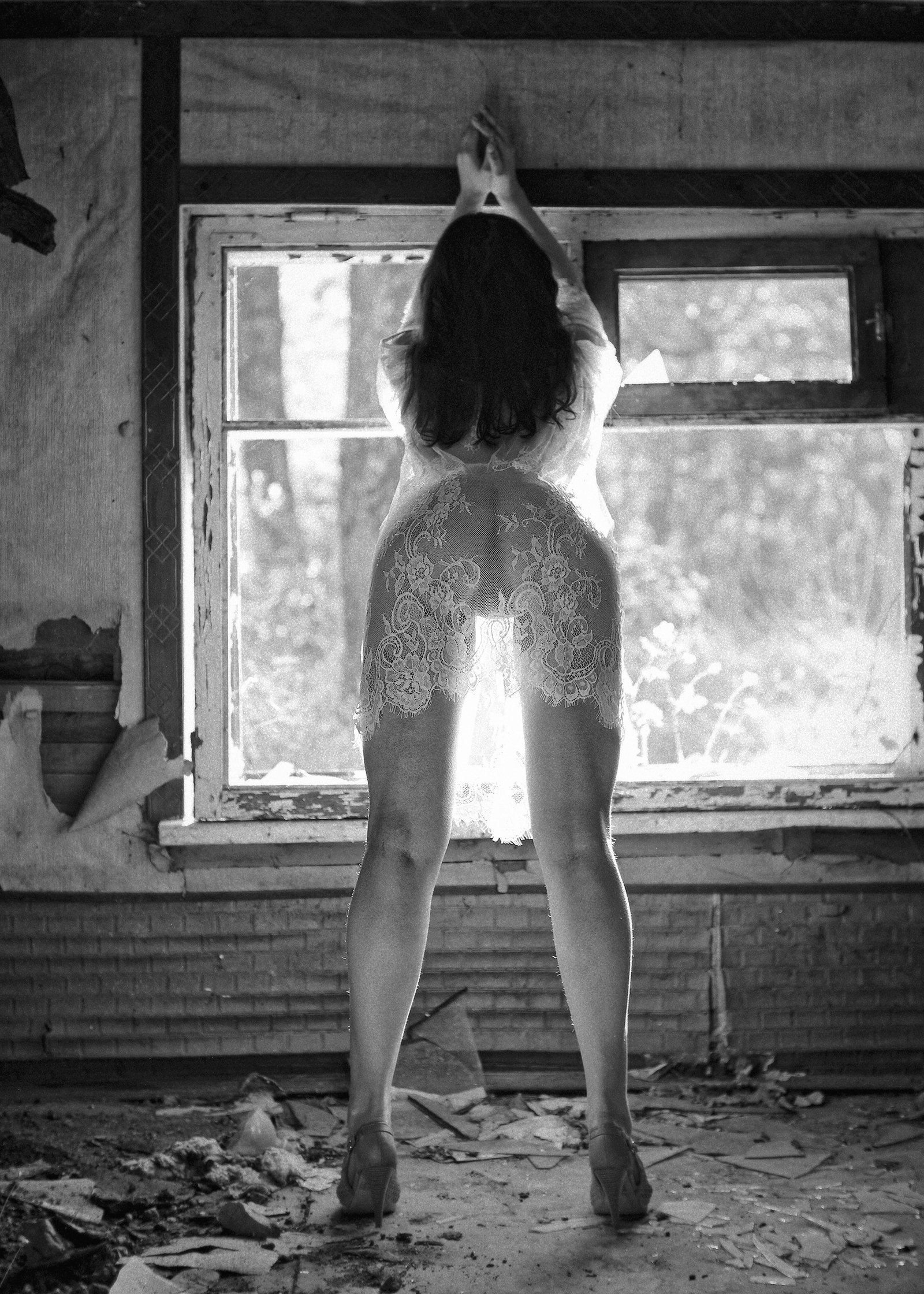 lace dress old window, Oleg Petroff