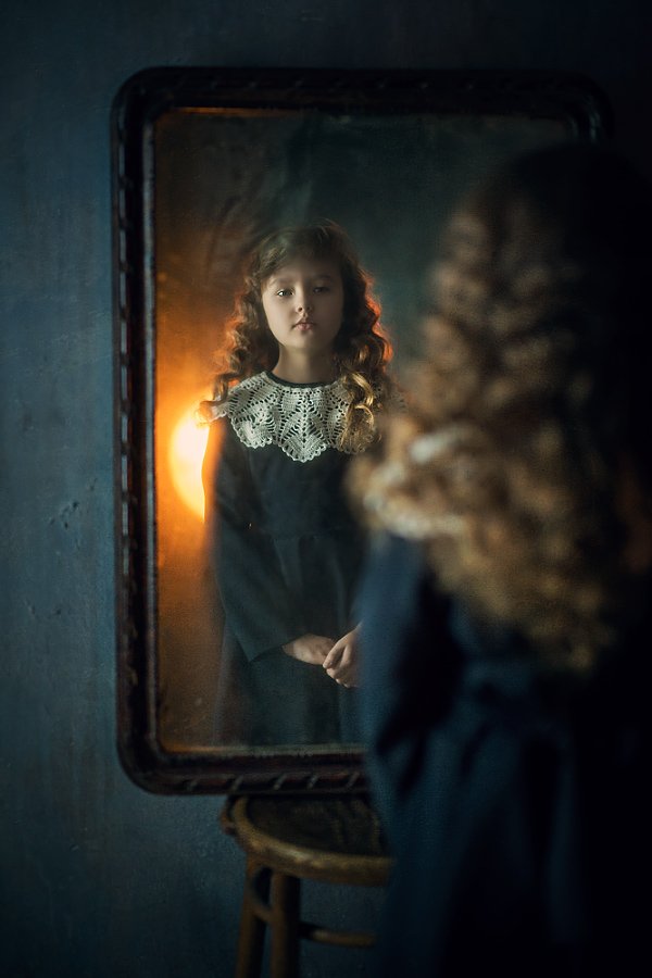 Child, Children, Girl, Mirror, People, Portrait, Reflection, Studio, Елена Ященко