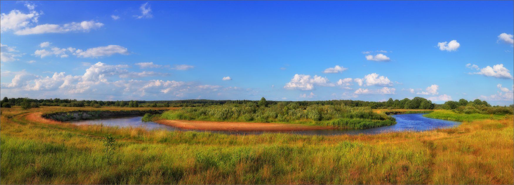 вечерело, июнь, лето, небо, река, Сергей Шабуневич