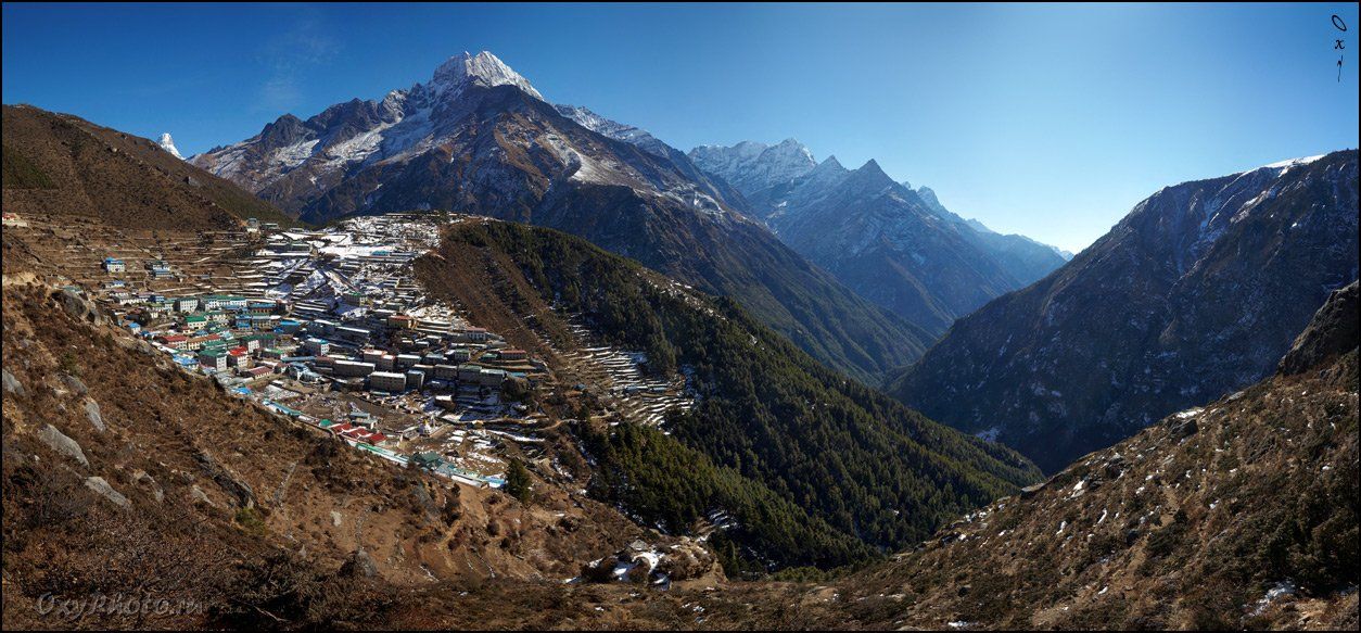 непал, гималаи, трек к бл эвереста, nepal, himalaya, trek to bc everest, панорама, panorama, Оксана Борц