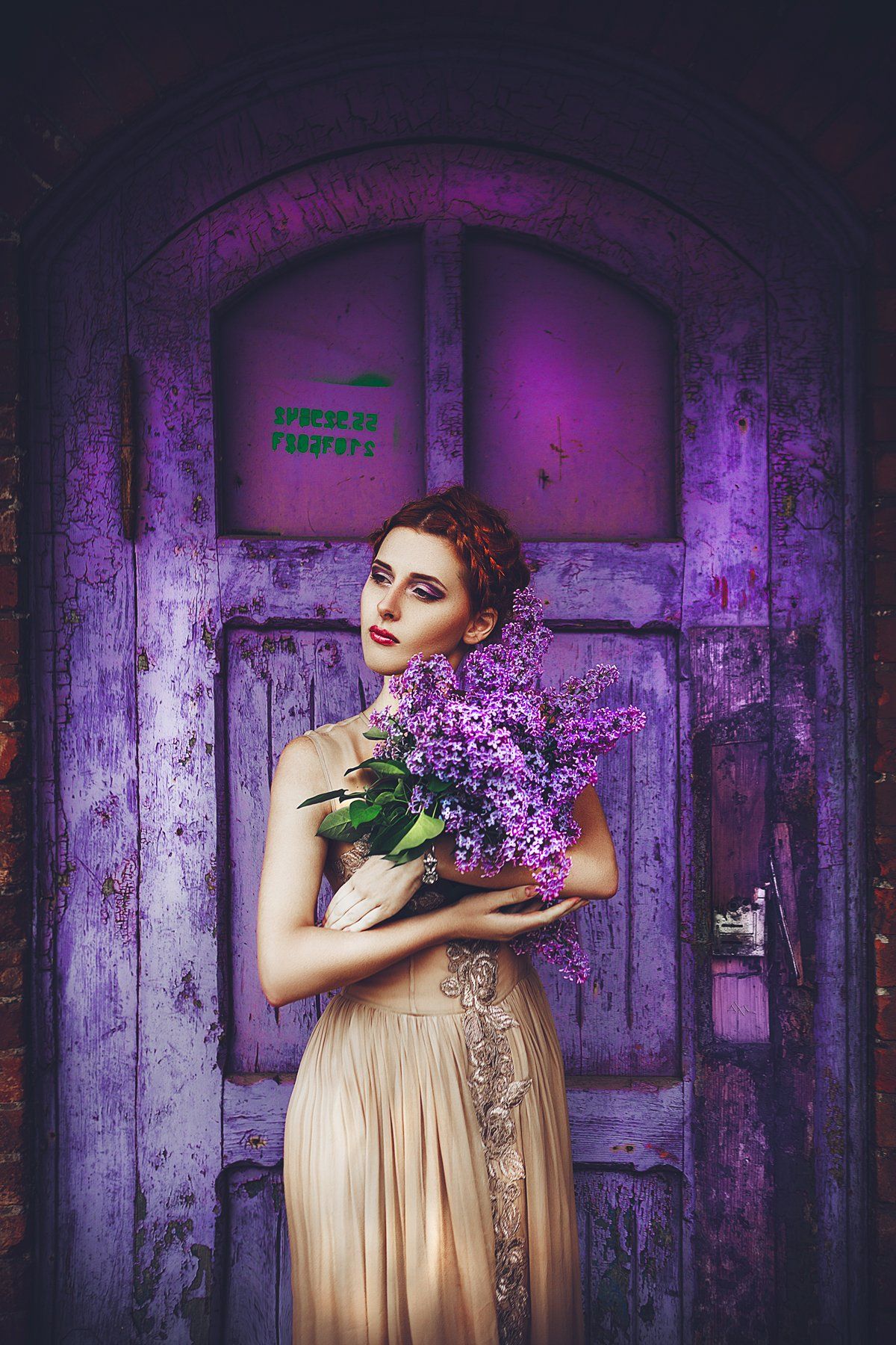 Beauty, Flowers, Lilac, Mood, Portrait, Woman, Руслан Болгов (Axe)