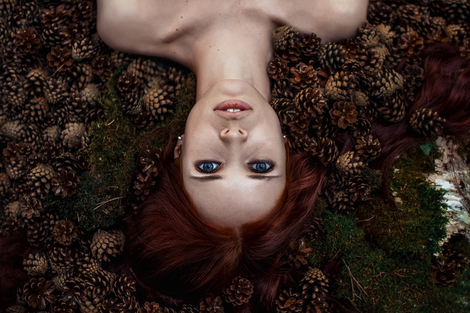 портрет рыжая веснушки глаза волосы лес лето сказка, Комарова Настя