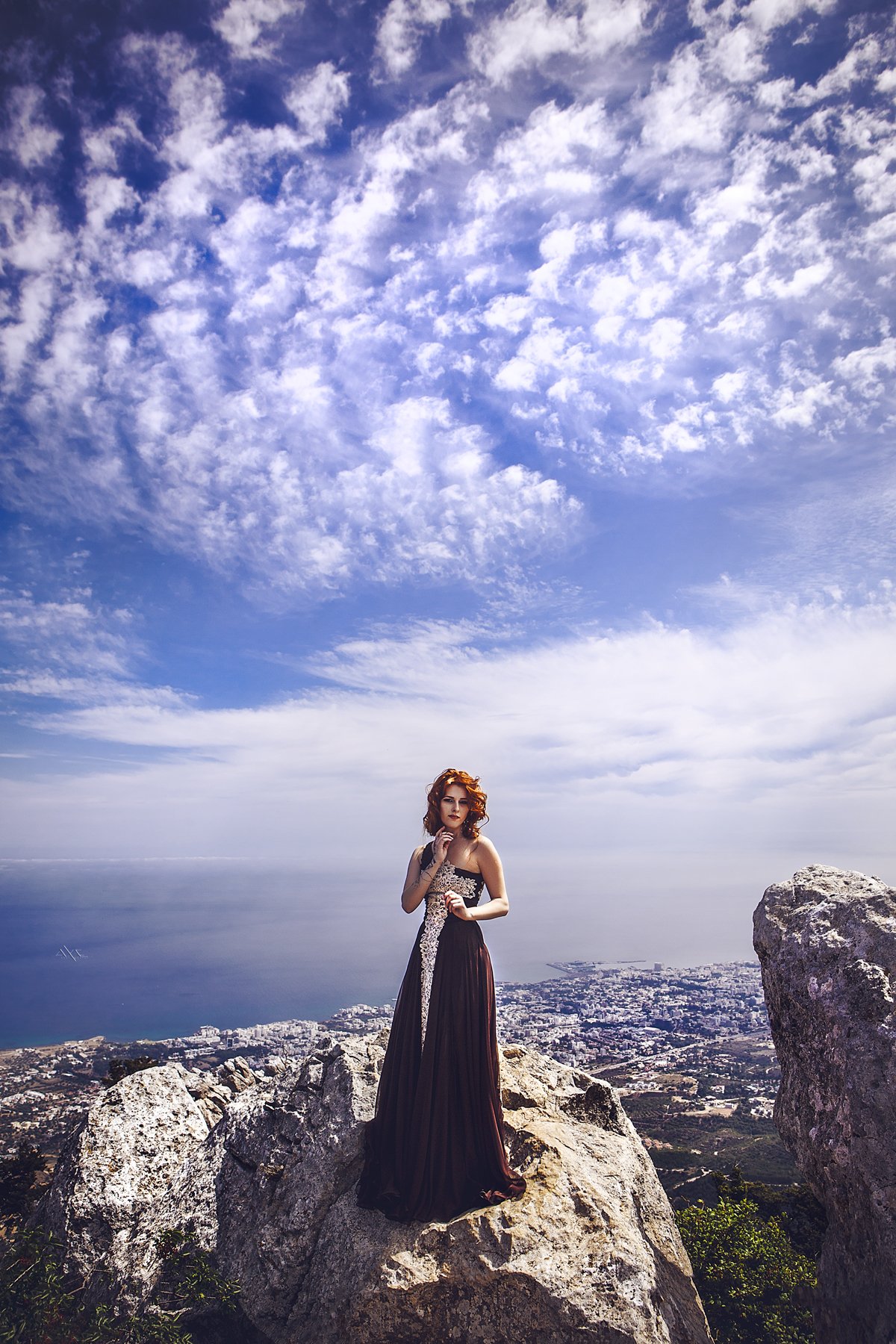 Beauty, Cyprus, Dress, Fashion, Mountains, St.hillarion, Woman, Руслан Болгов (Axe)