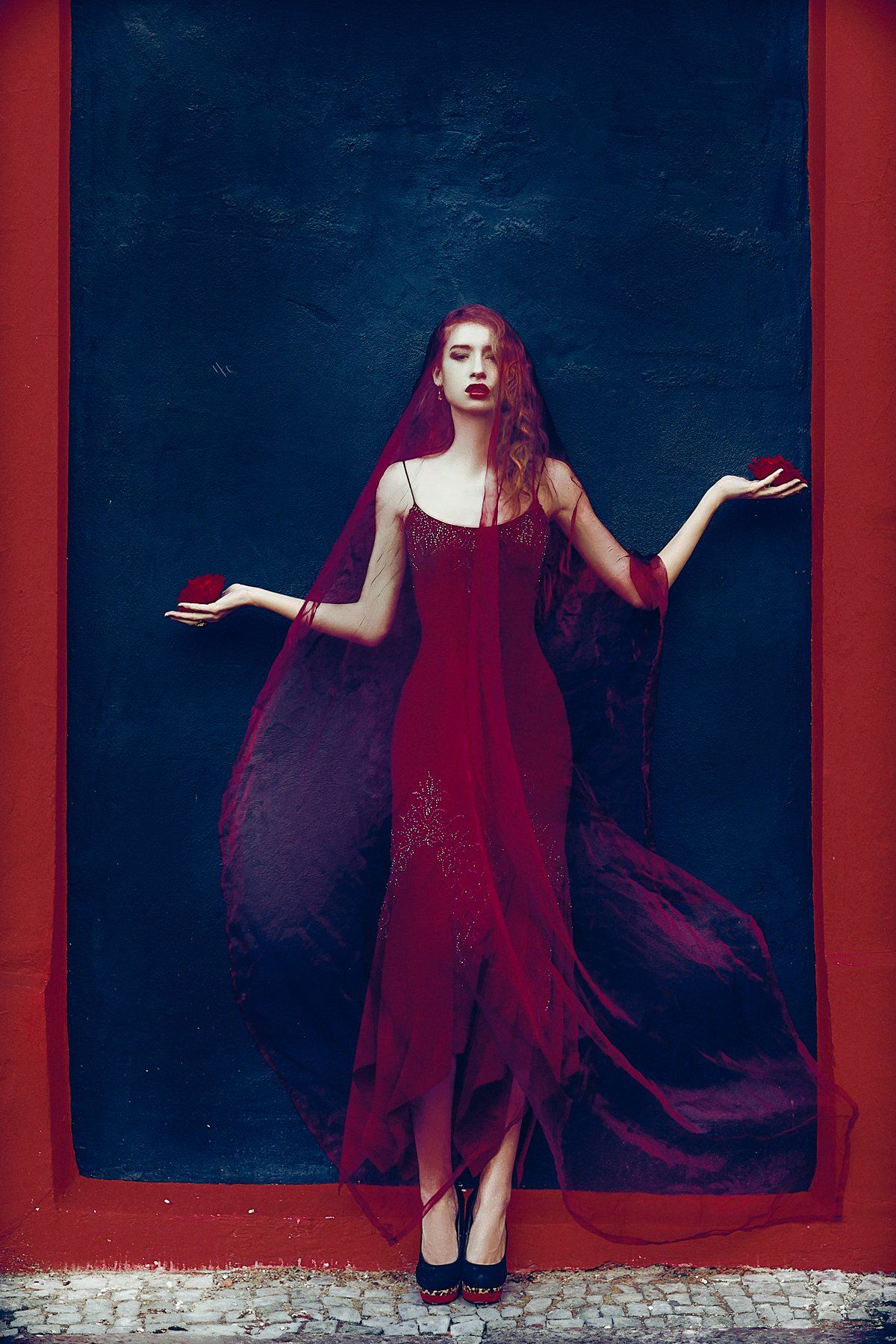 Fashion, Portrait, Red, Woman, Руслан Болгов (Axe)